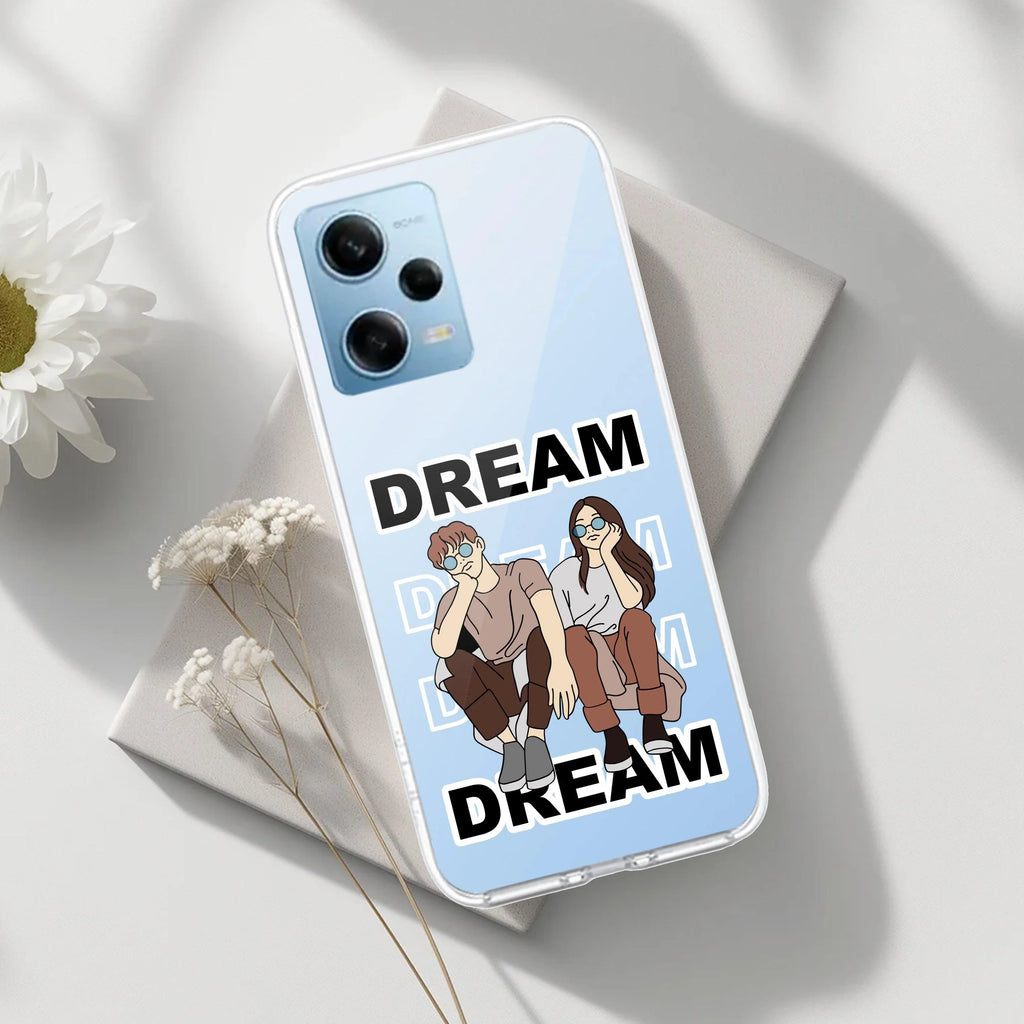 Couple Dream Transparent Silicon Case For Redmi Note 14 5G