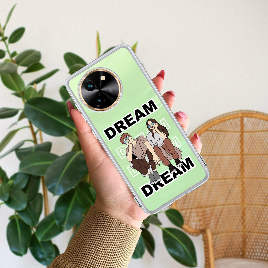 Couple Dream Transparent Silicon Case For Vivo T2 5G
