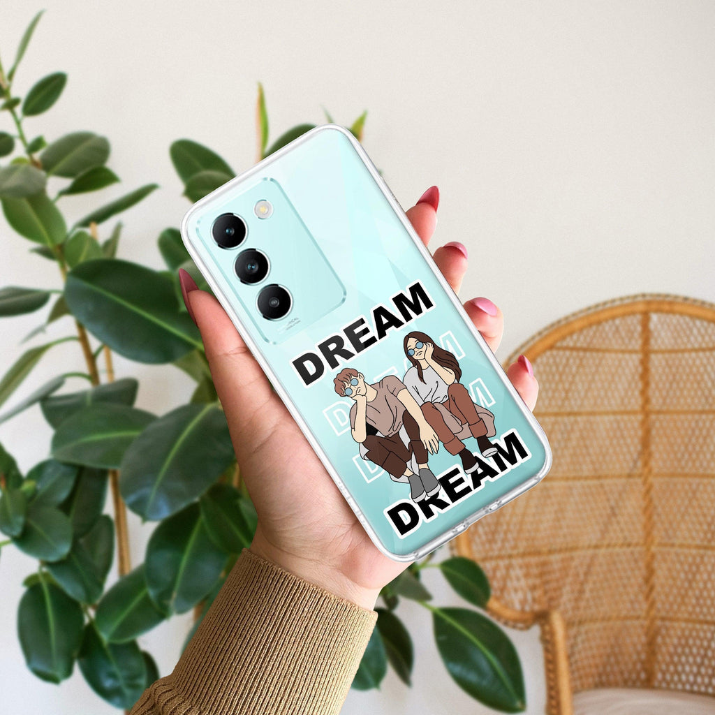 Couple Dream Transparent Silicon Case For Vivo Y28 5G