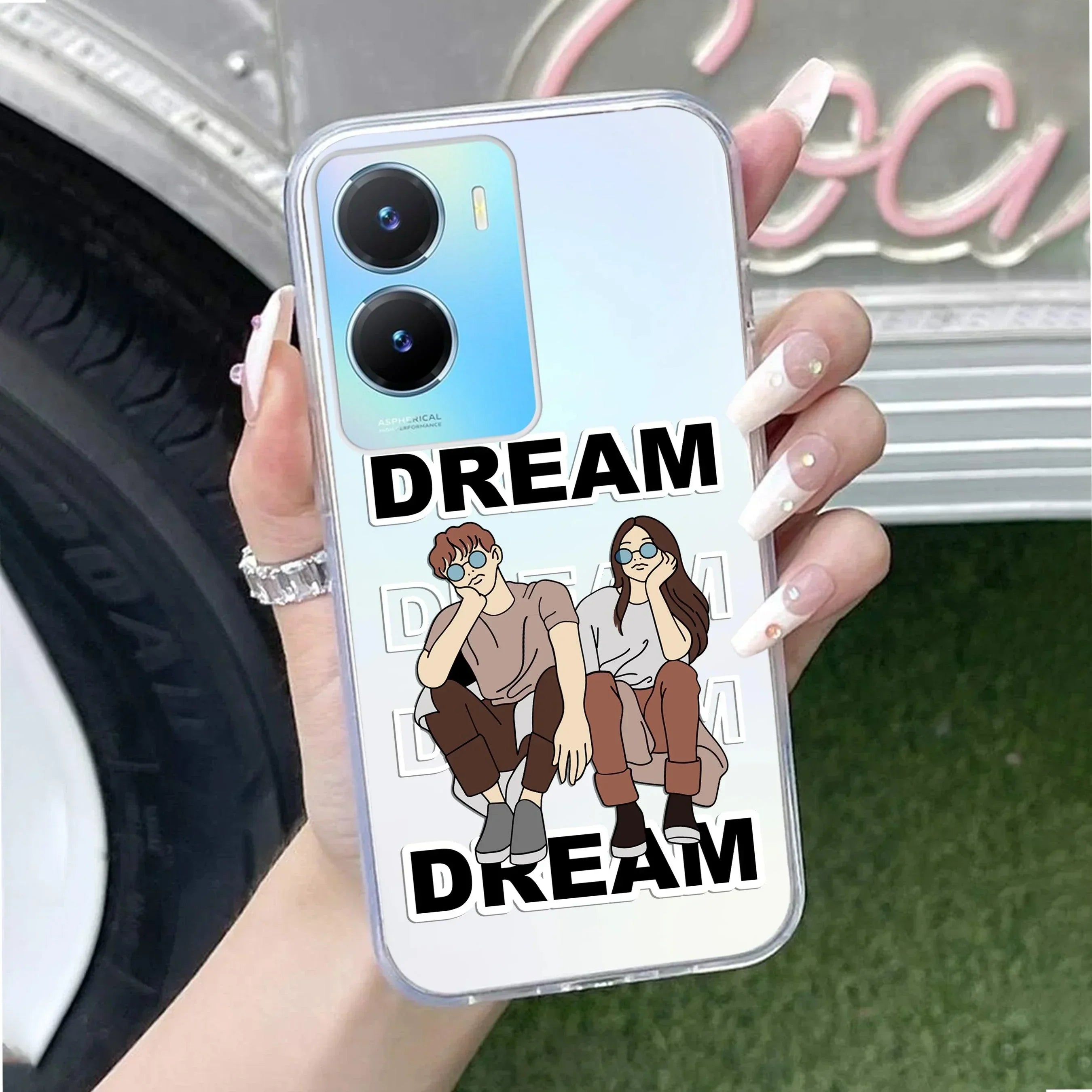 Couple Dream Transparent Silicon Case For Vivo Y16