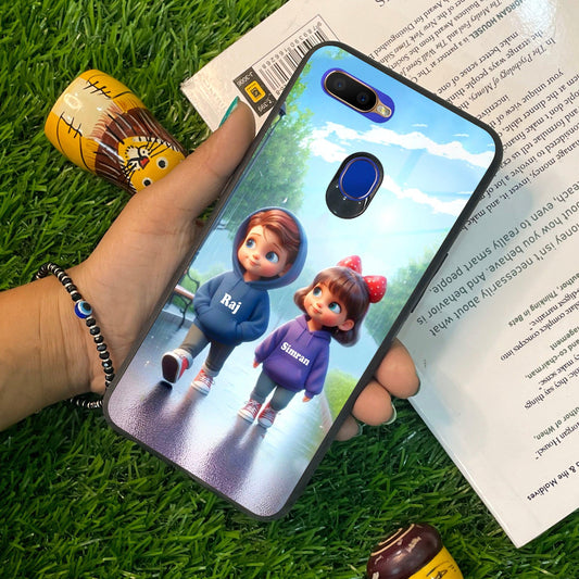 Couple Glass Case Cover For Oppo