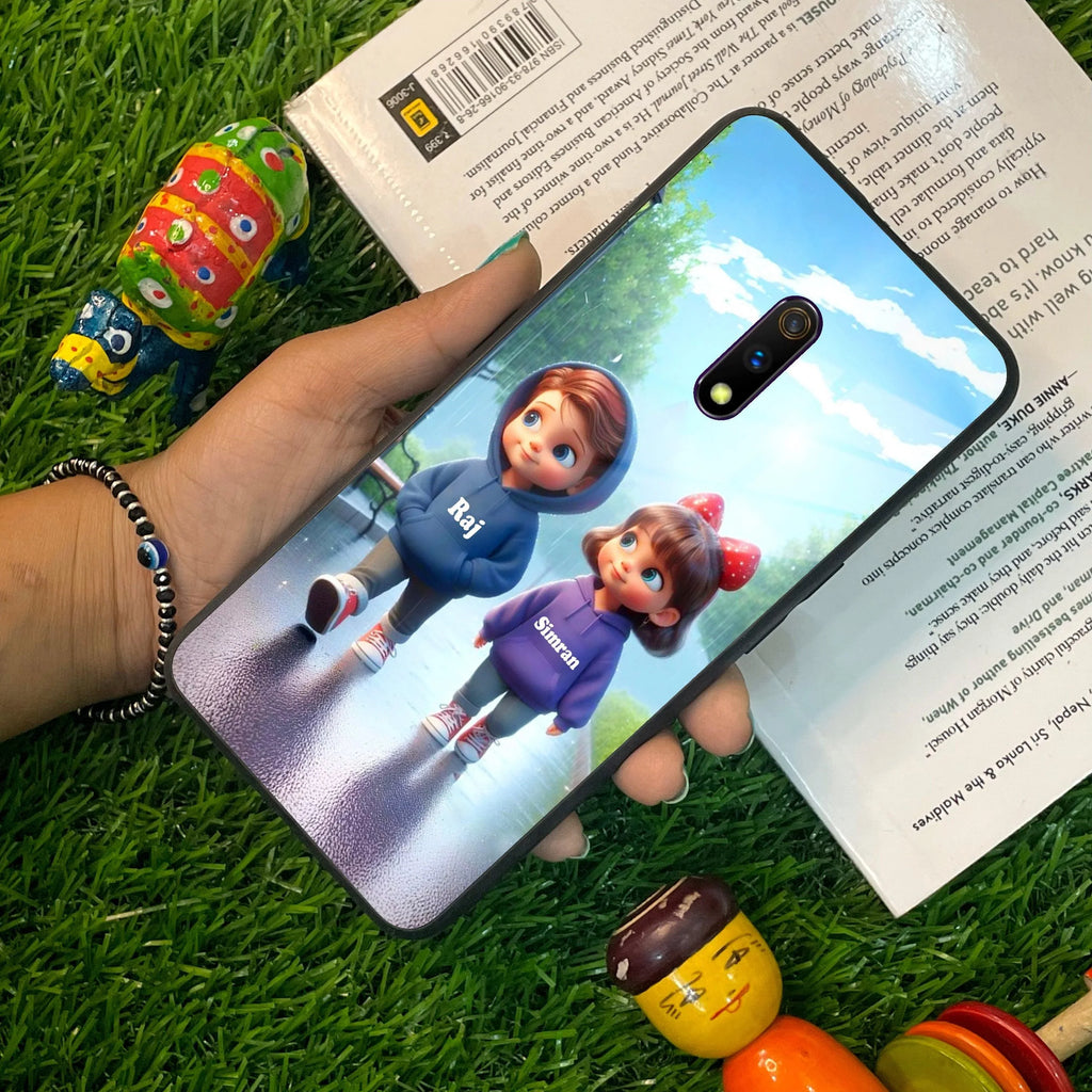 Couple Glass Case Cover For Realme/Narzo - ShopOnCliQ