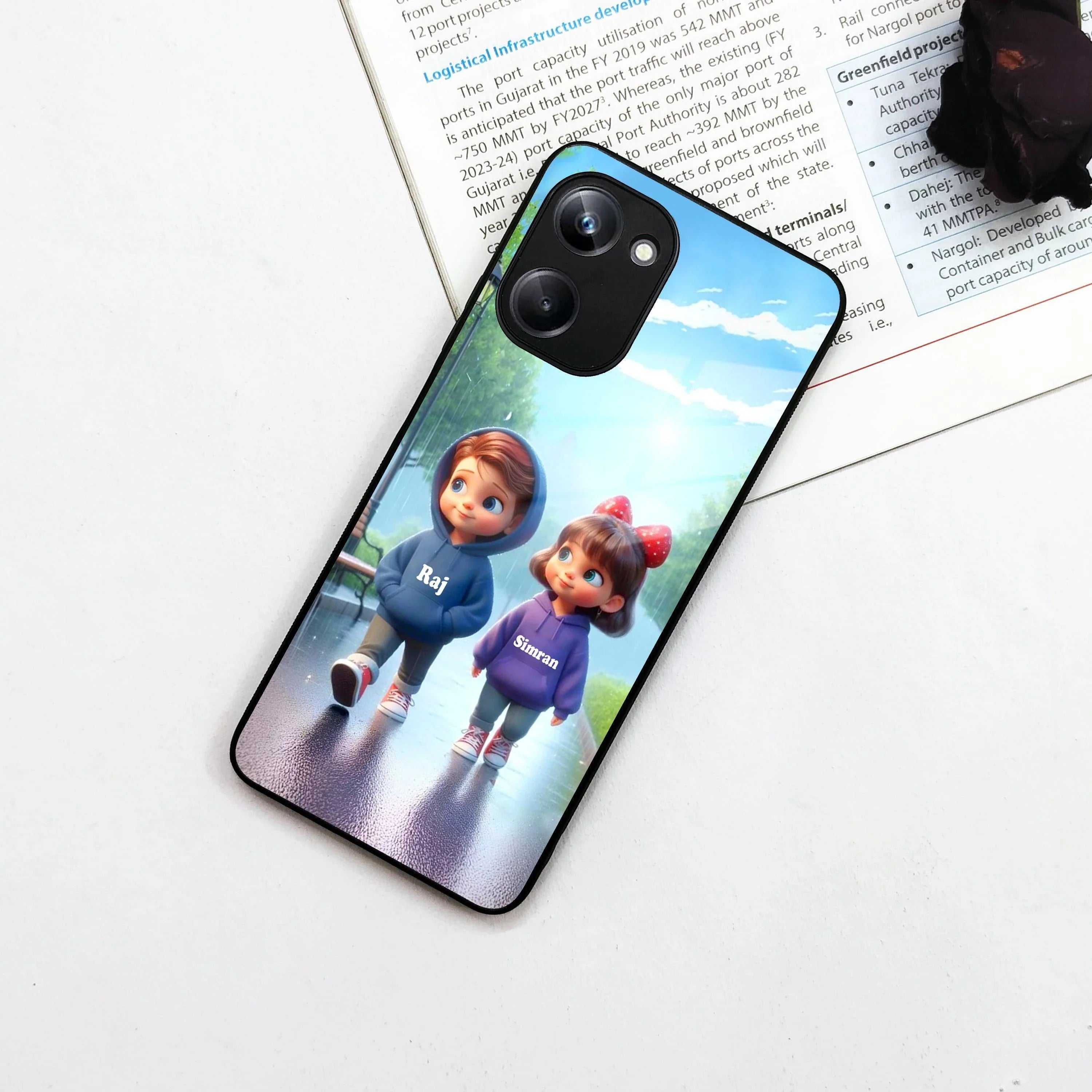 Couple Glass Case Cover For Realme/Narzo - ShopOnCliQ