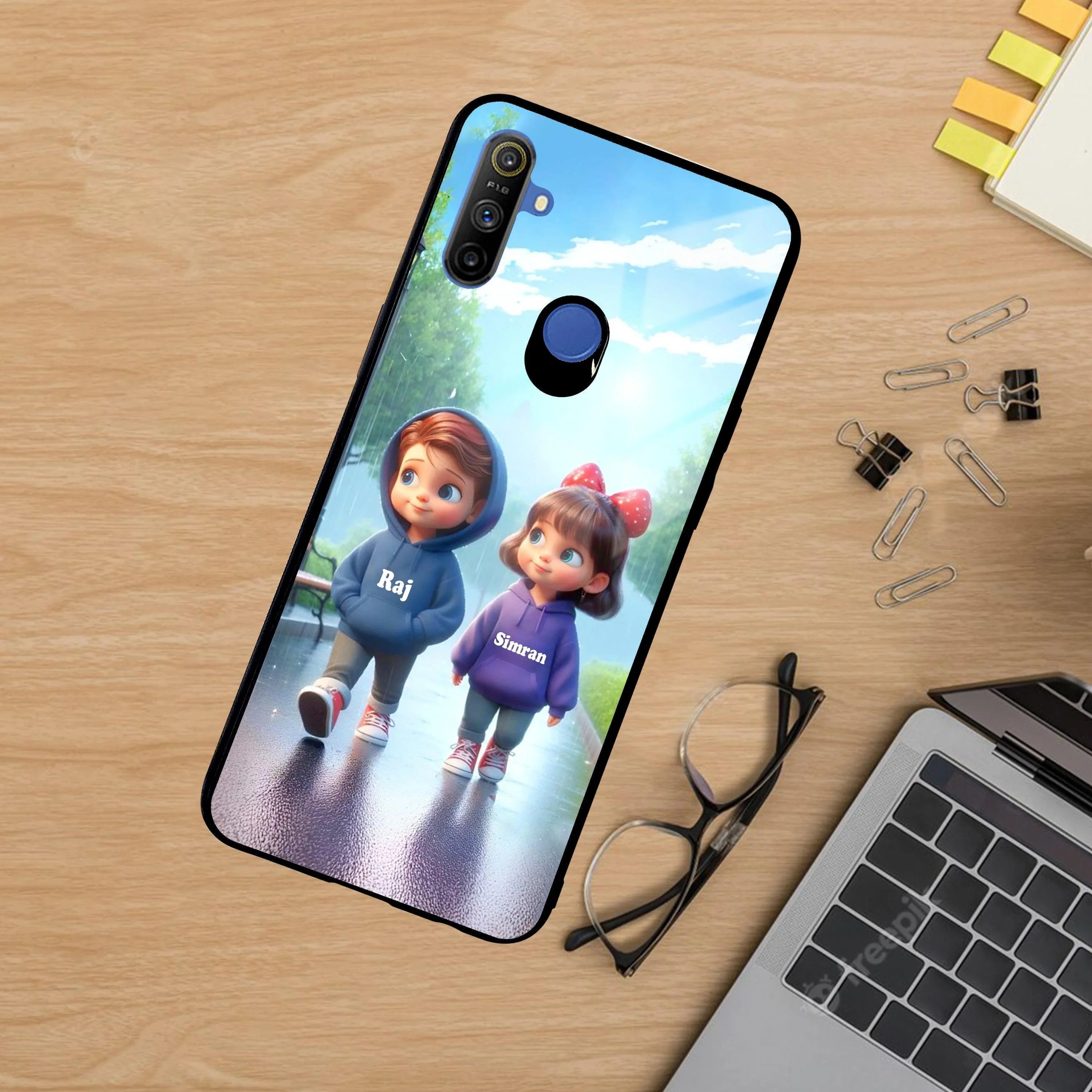 Couple Glass Case Cover For Realme/Narzo - ShopOnCliQ