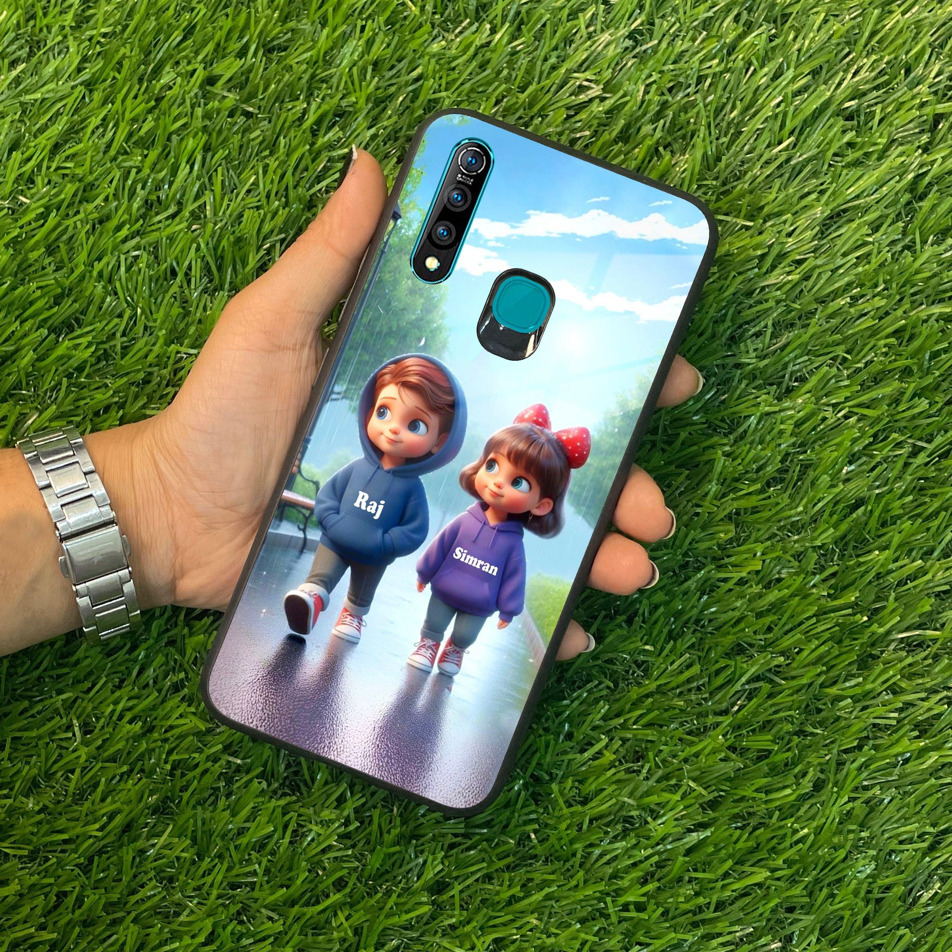Couple Glass Case Cover For Vivo - ShopOnCliQ