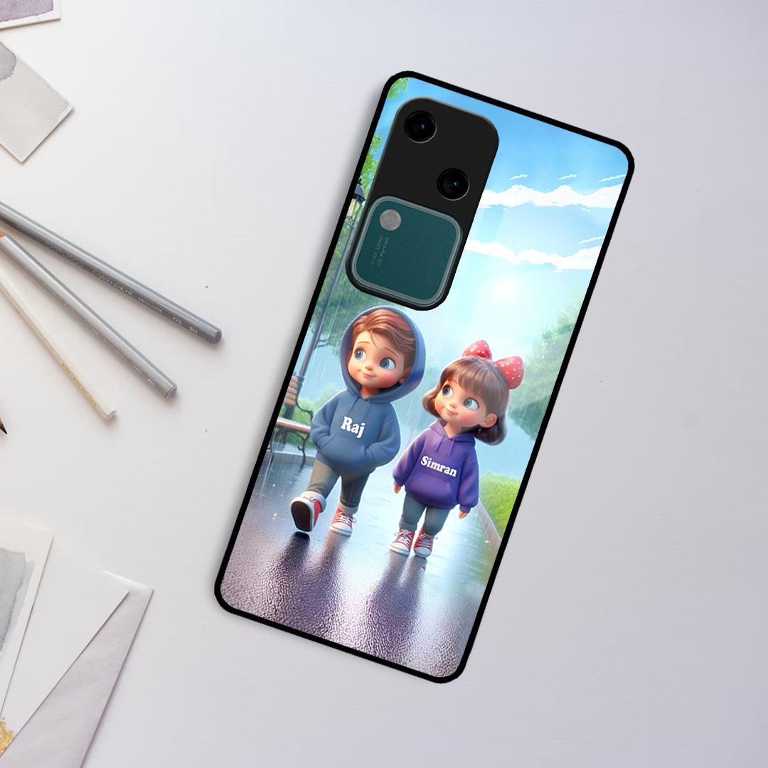 Couple Glass Case Cover For Vivo ShopOnCliQ