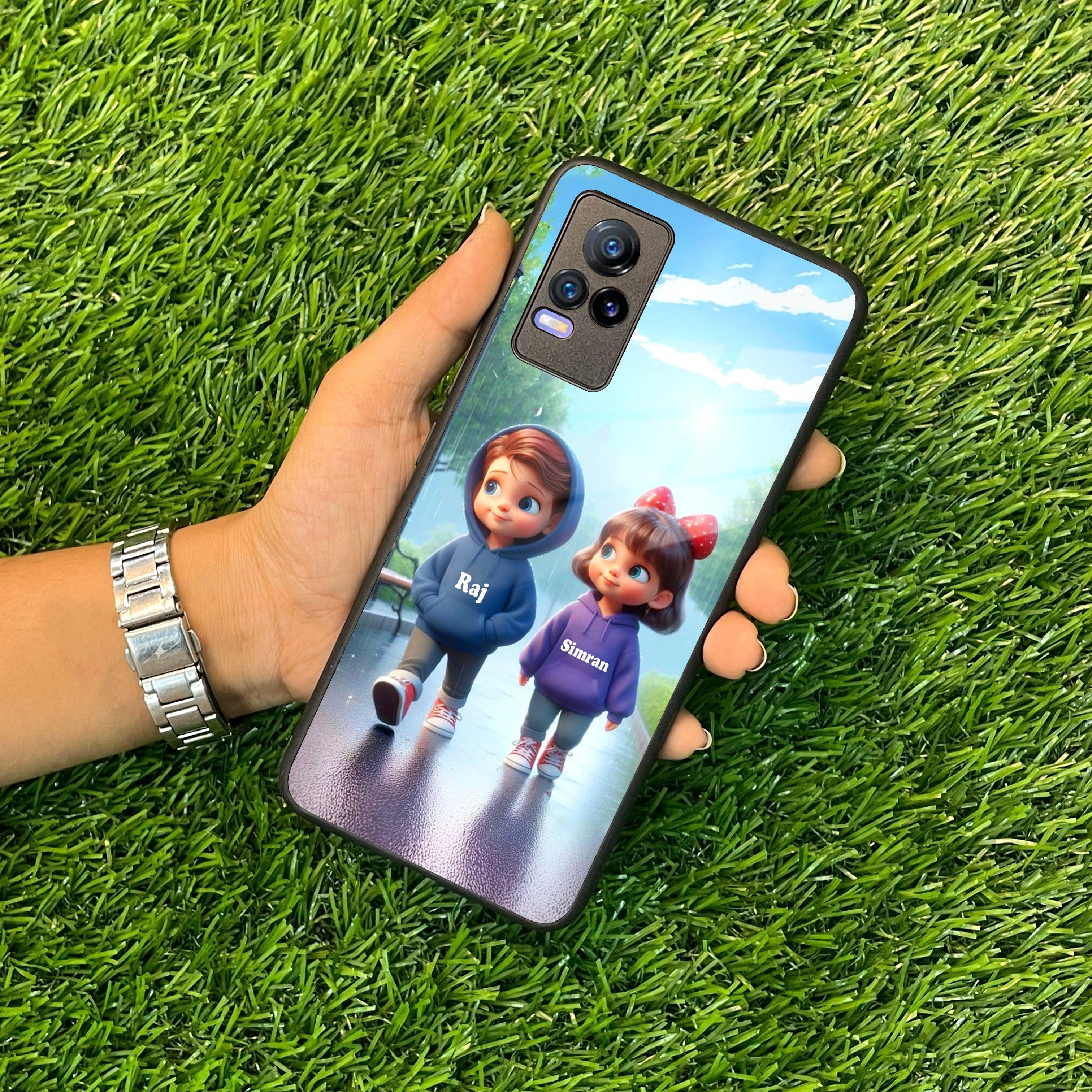 Couple Glass Case Cover For Vivo - ShopOnCliQ