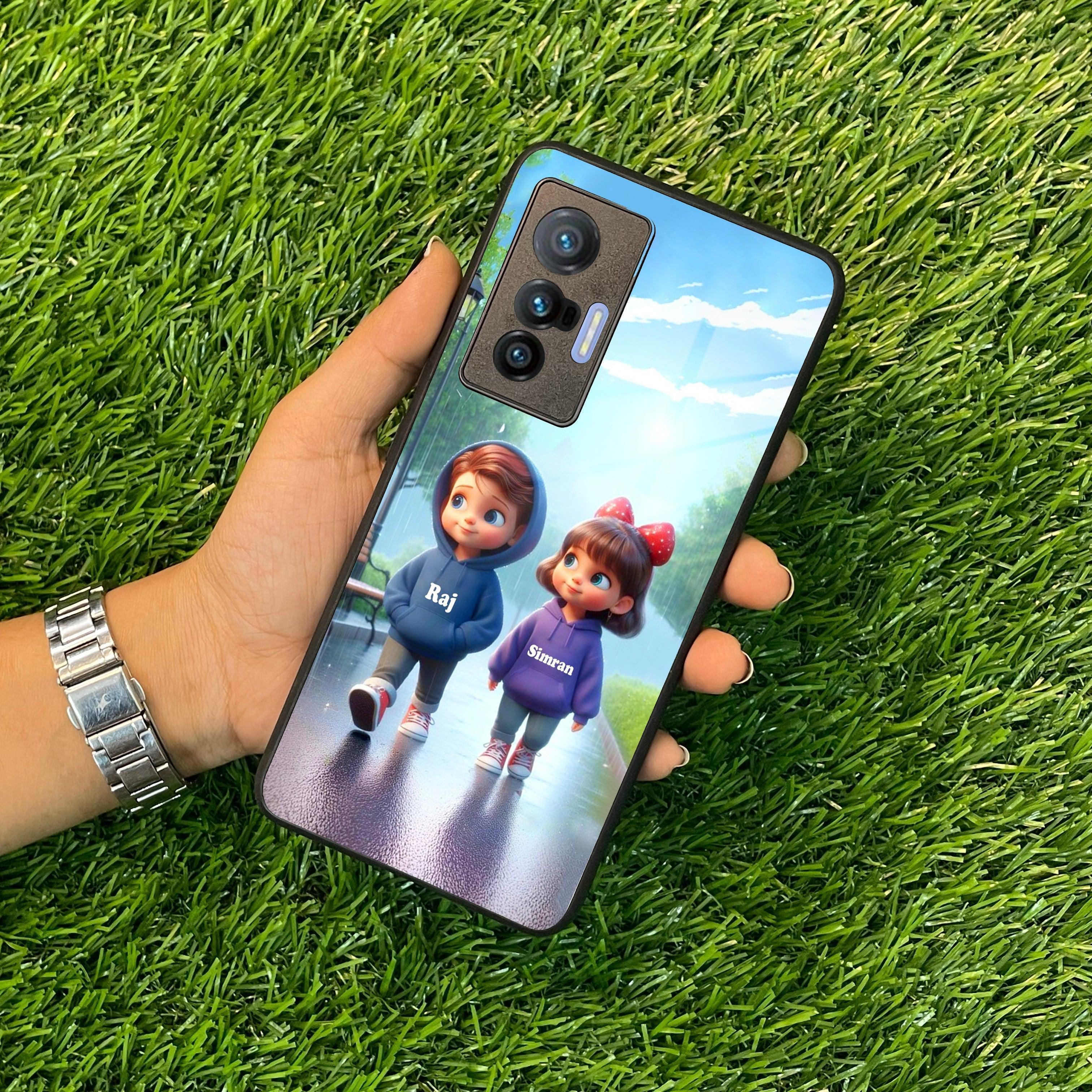 Couple Glass Case Cover For Vivo - ShopOnCliQ