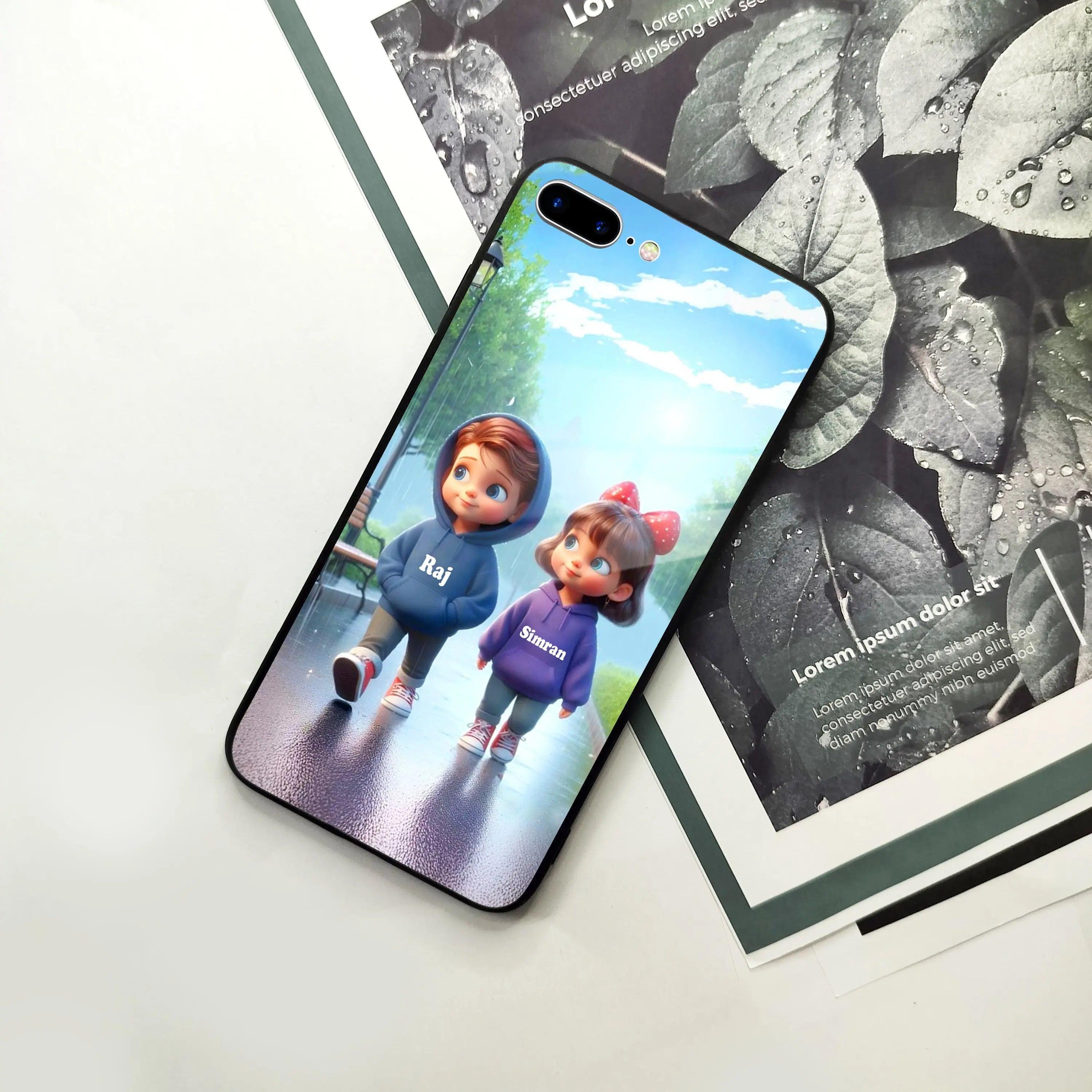 Couple Glass Case Cover For iPhone - ShopOnCliQ