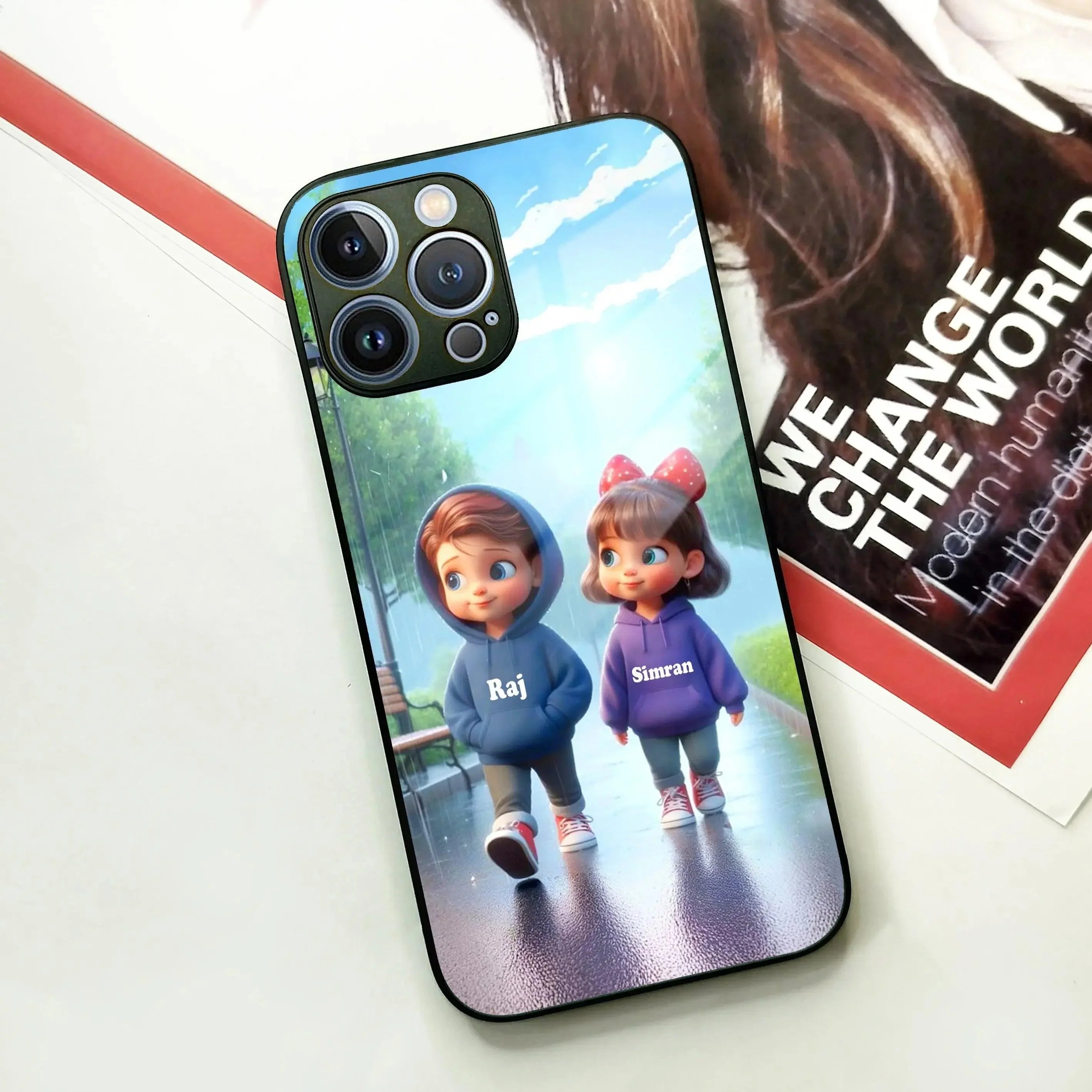 Couple Glass Case Cover For iPhone - ShopOnCliQ