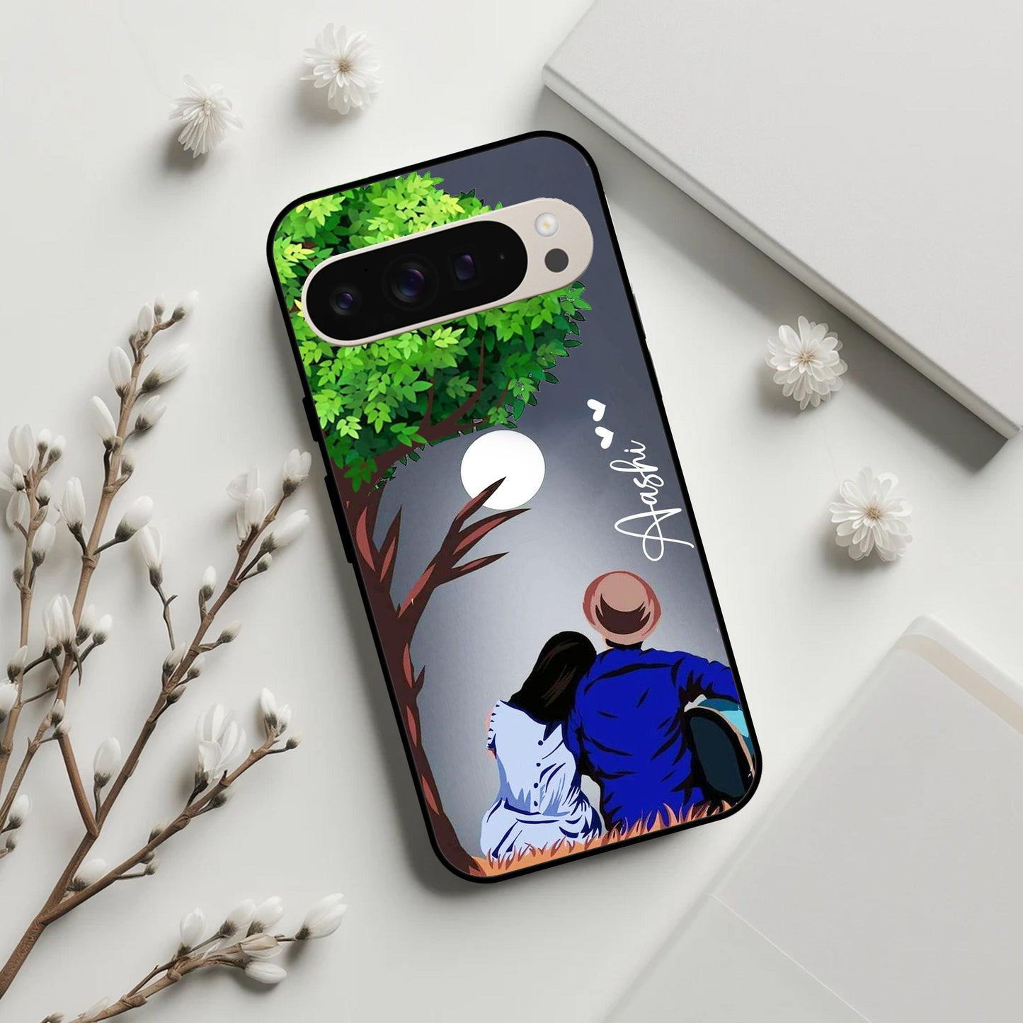 Couple Glossy Metal Case Cover For Google