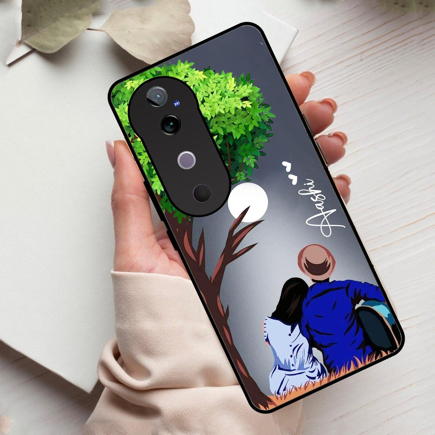 Couple Glossy Metal Case Cover For Vivo