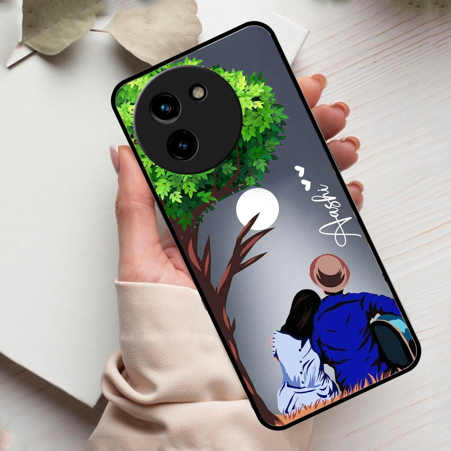 Couple Glossy Metal Case Cover For Vivo