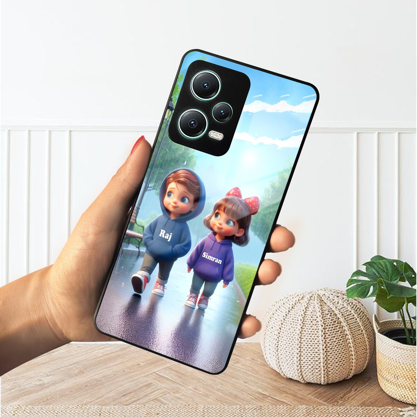Couple Glass Case Cover For Redmi/Xiaomi