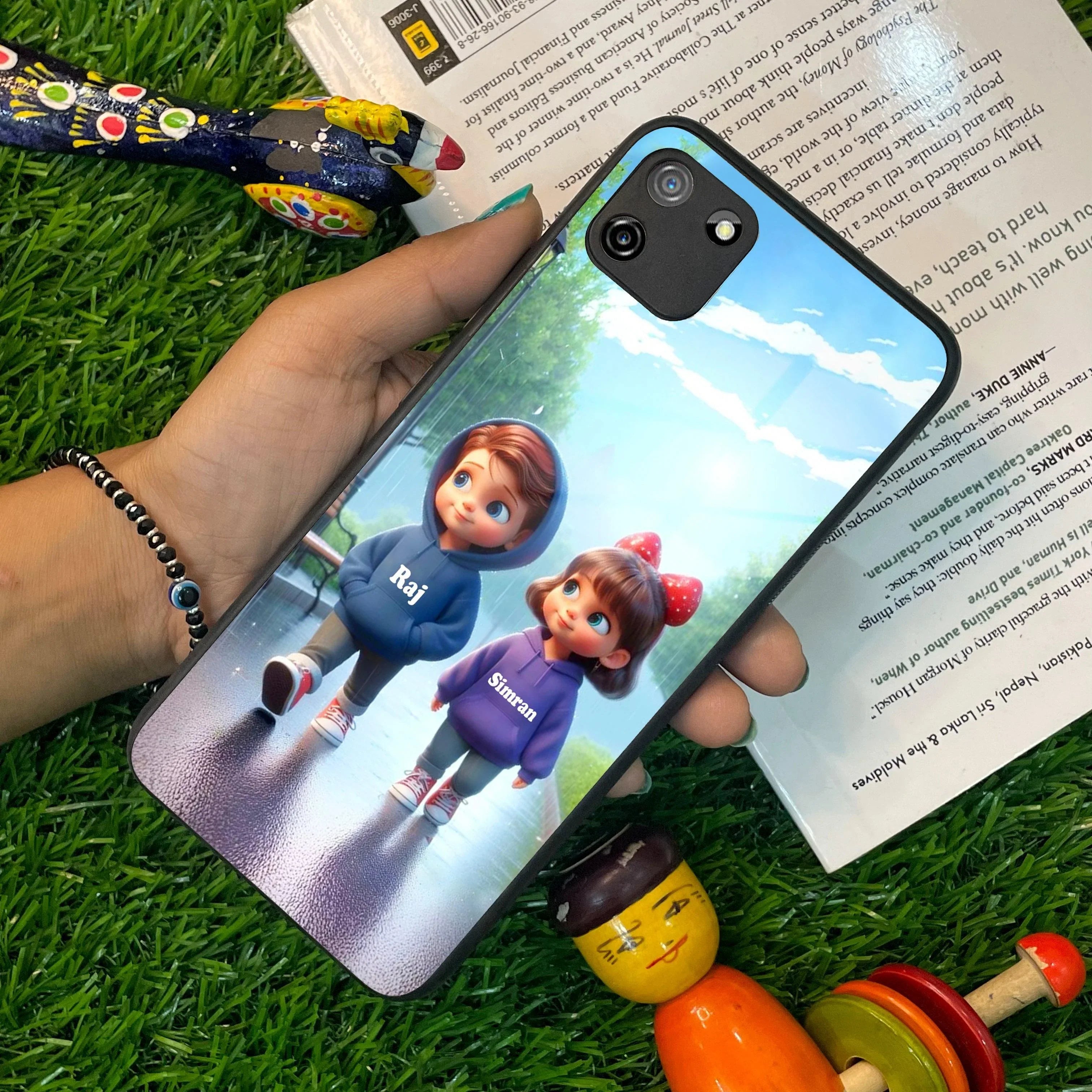 Couple Glass Case Cover For Realme/Narzo - ShopOnCliQ