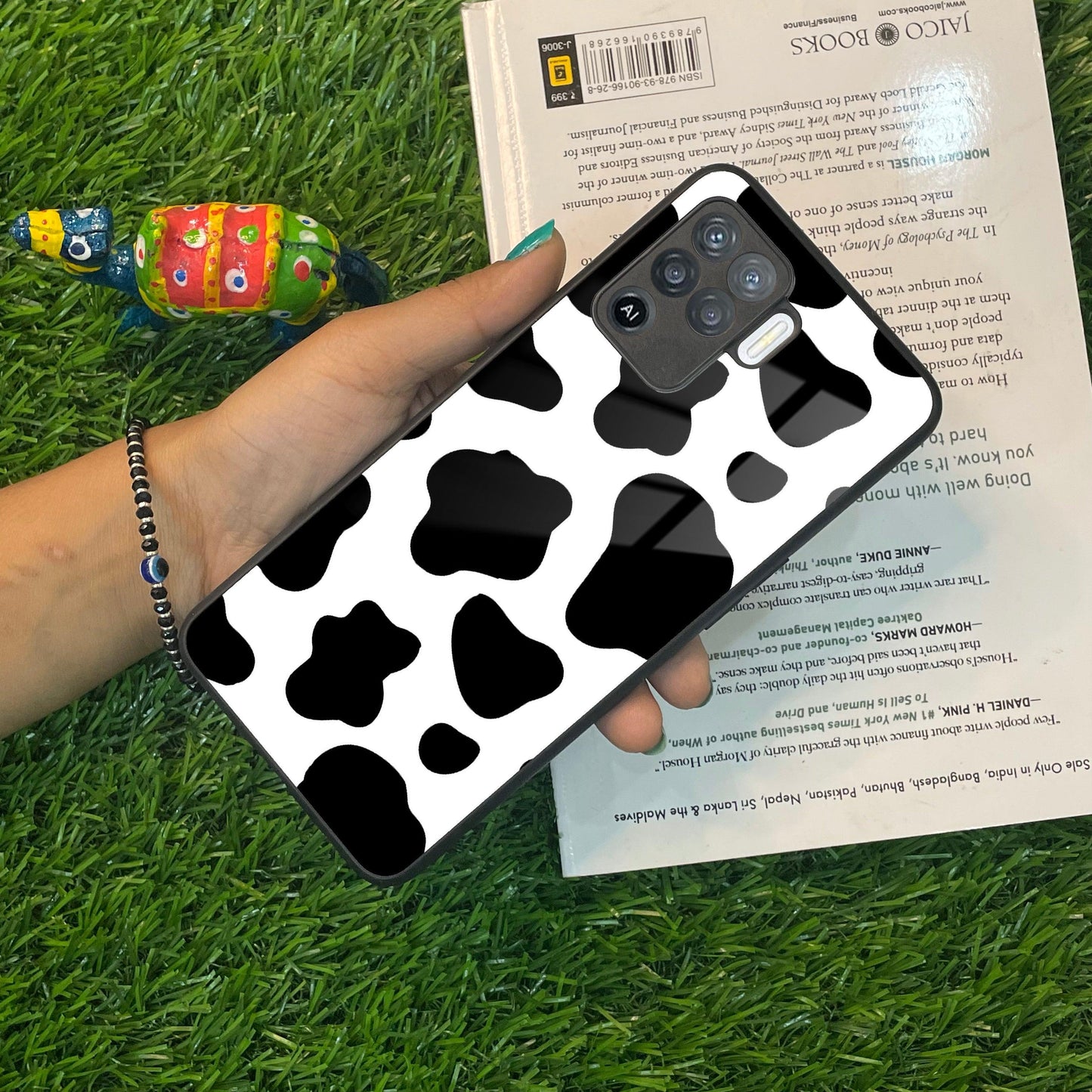 Cow Print Glass Phone Case And Cover For Oppo