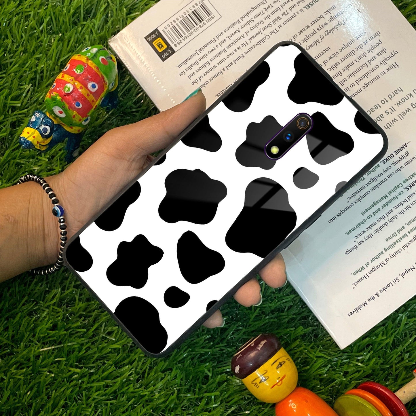 Cow Print Glass Phone Case And Cover For Oppo