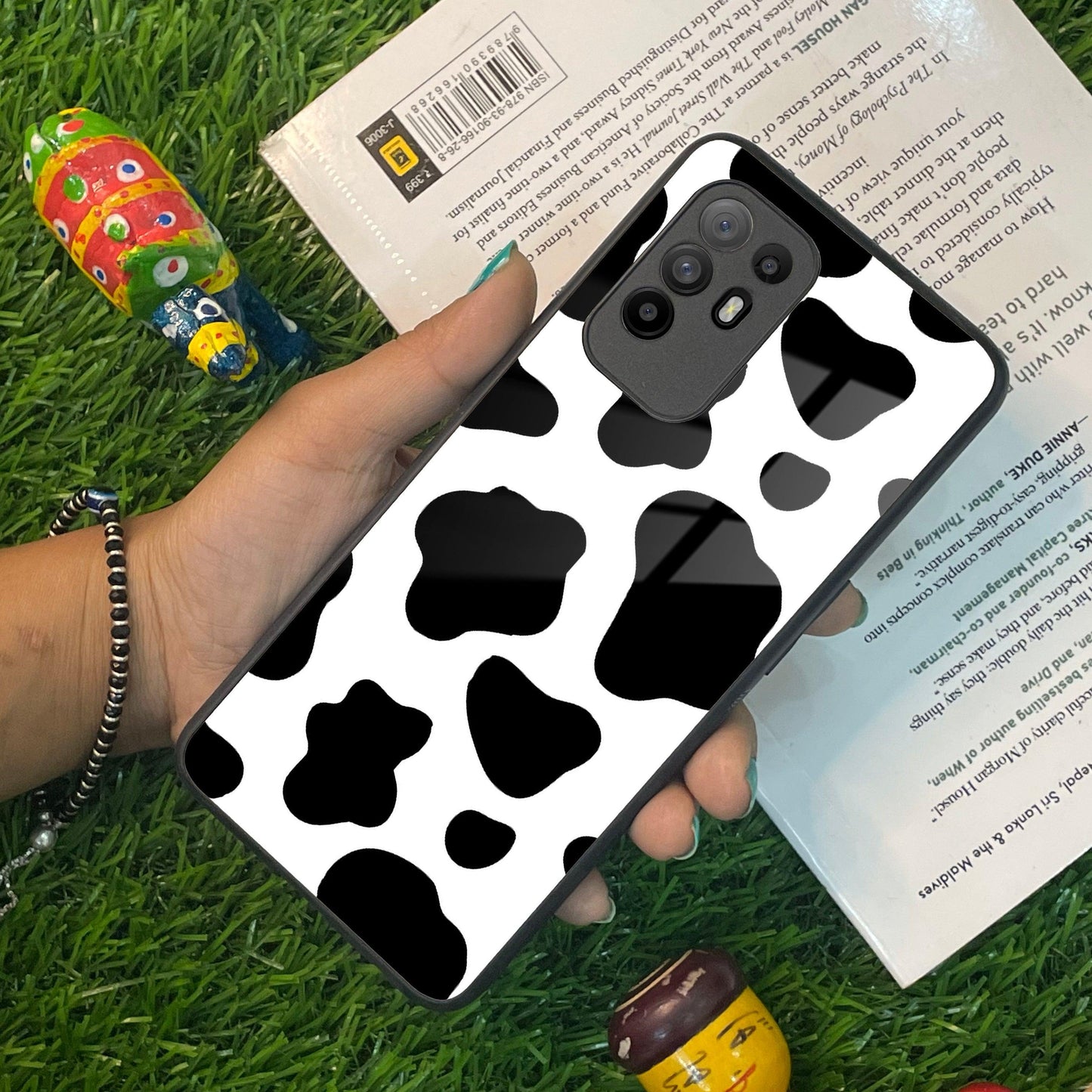 Cow Print Glass Phone Case And Cover For Oppo