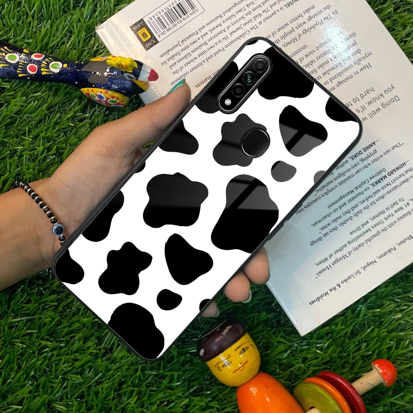 Cow Print Glass Phone Case And Cover For Oppo