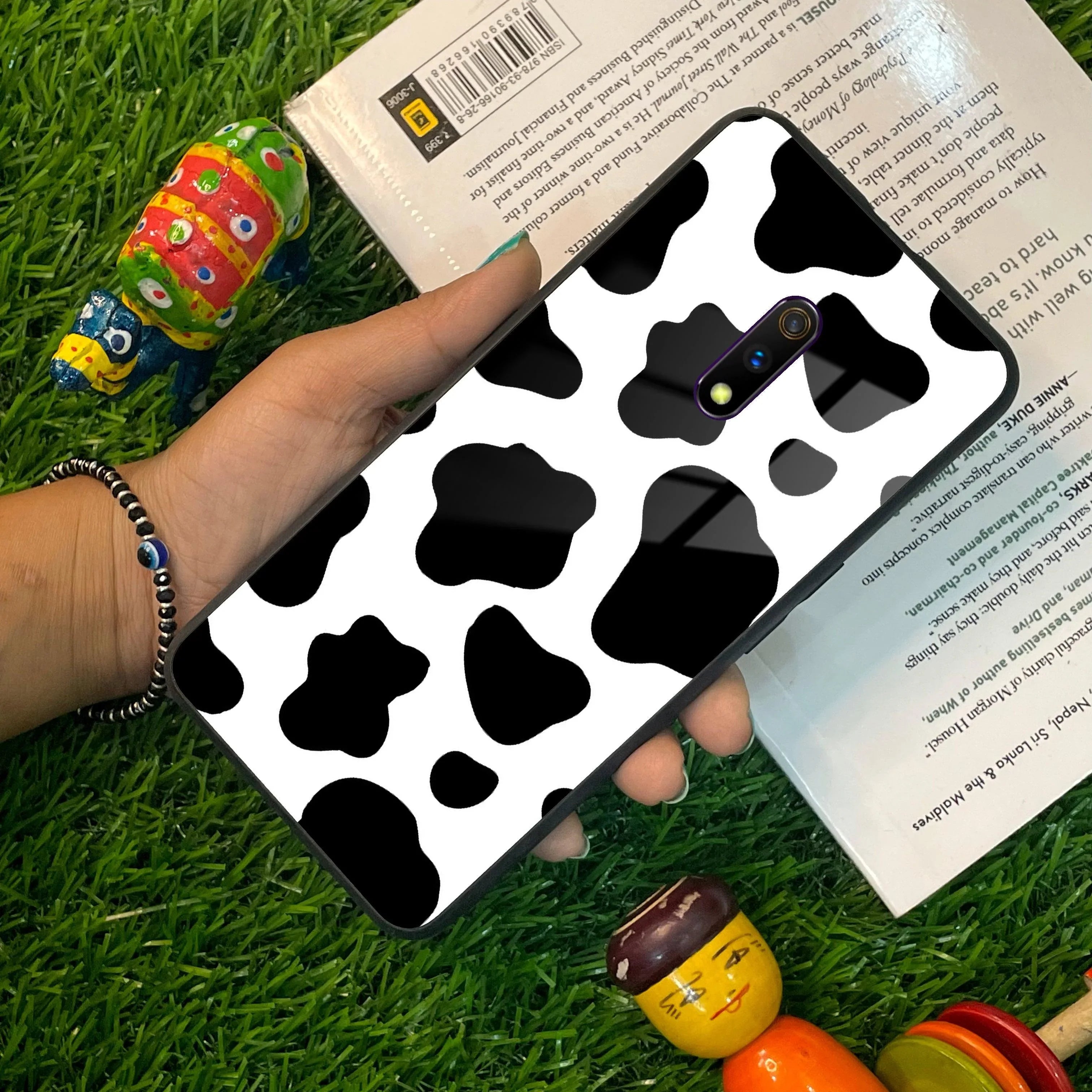 Cow Print Glass Phone Case And Cover For Realme/Narzo - ShopOnCliQ