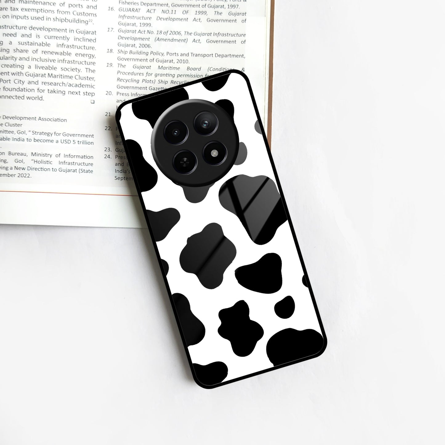 Cow Print Glass Phone Case And Cover For Realme/Narzo ShopOnCliQ