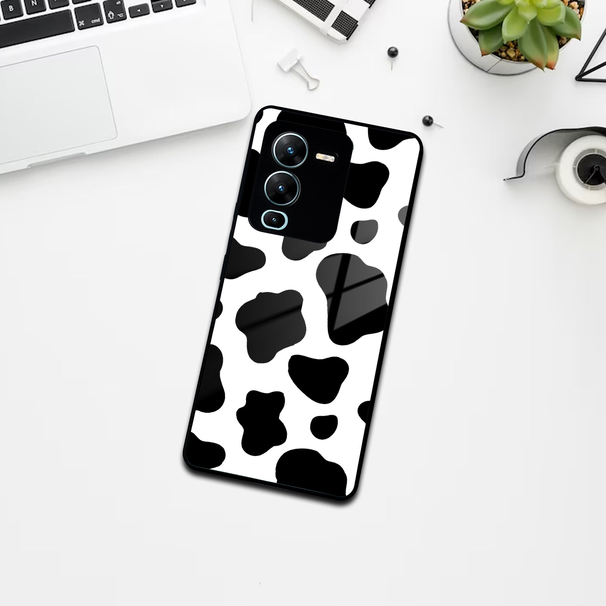 Cow Print Glass Phone Case And Cover For Vivo ShopOnCliQ