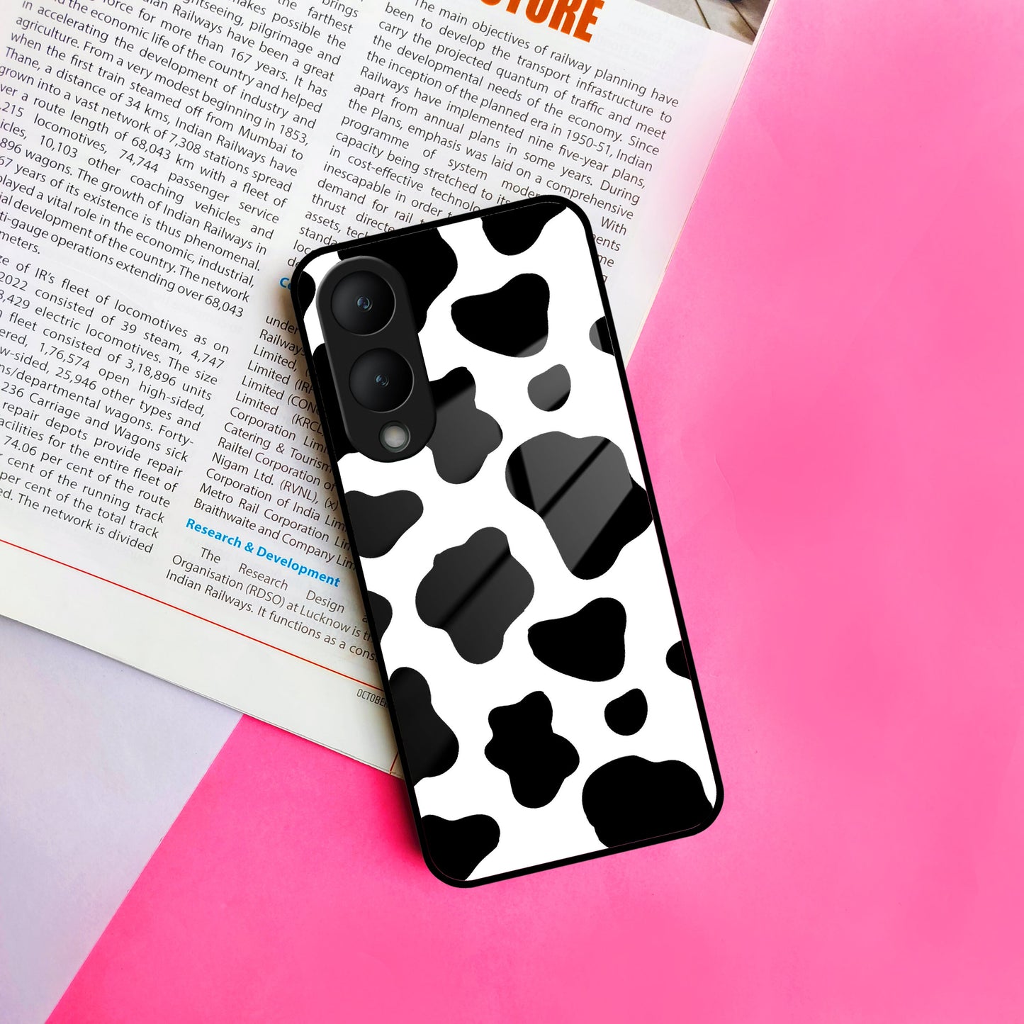 Cow Print Glass Phone Case And Cover For Vivo ShopOnCliQ