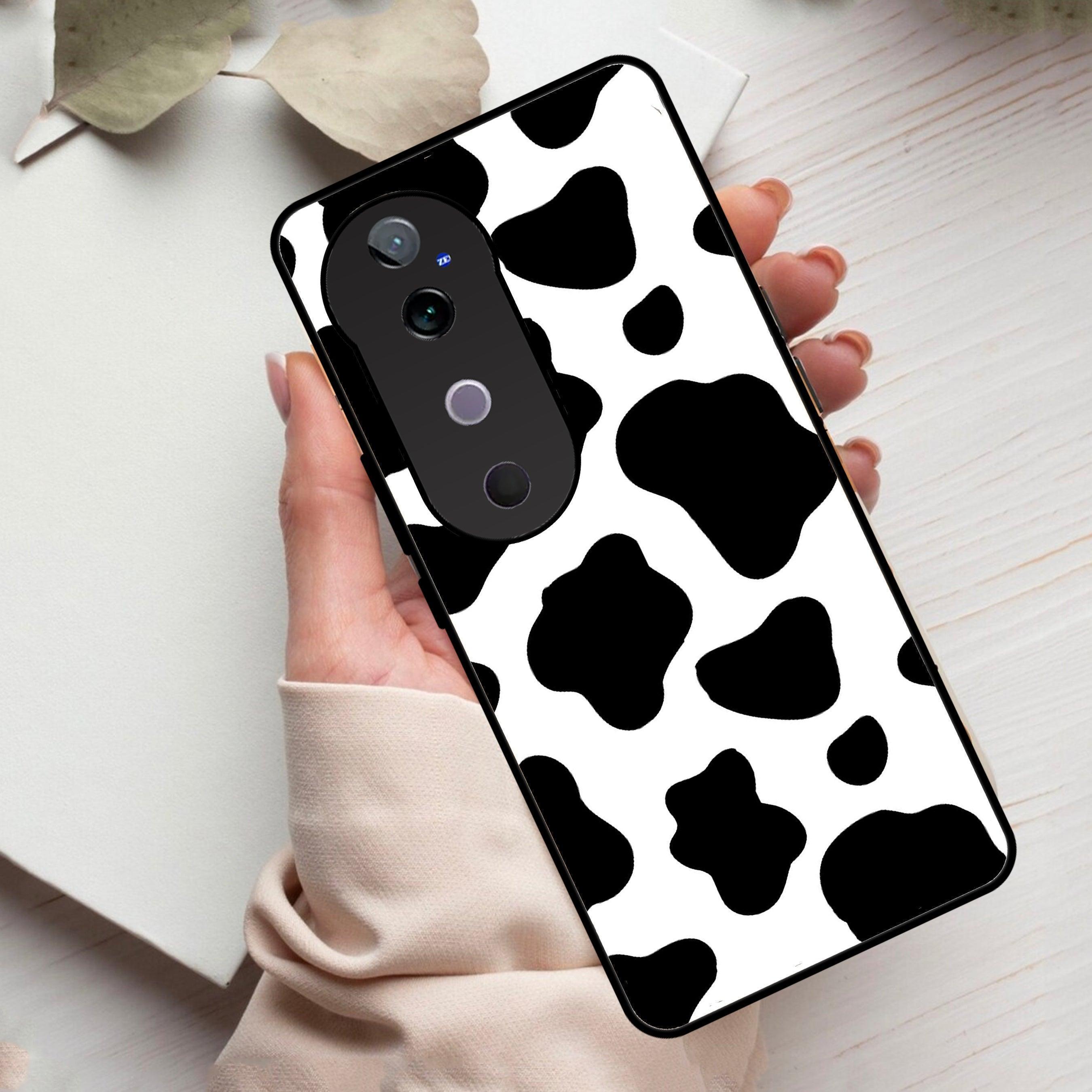 Cow Print Glass Phone Case And Cover For Vivo - ShopOnCliQ