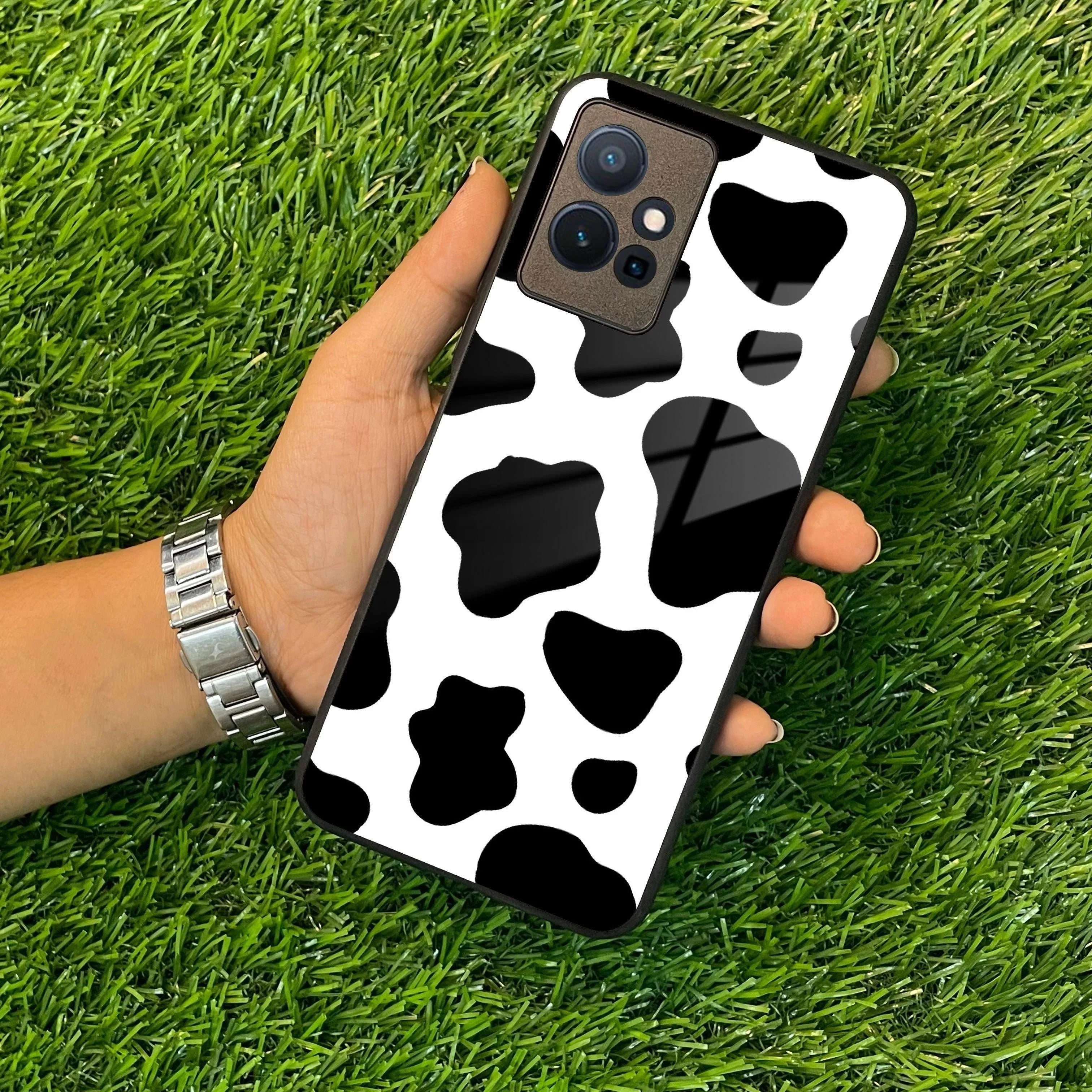 Cow Print Glass Phone Case And Cover For Vivo - ShopOnCliQ