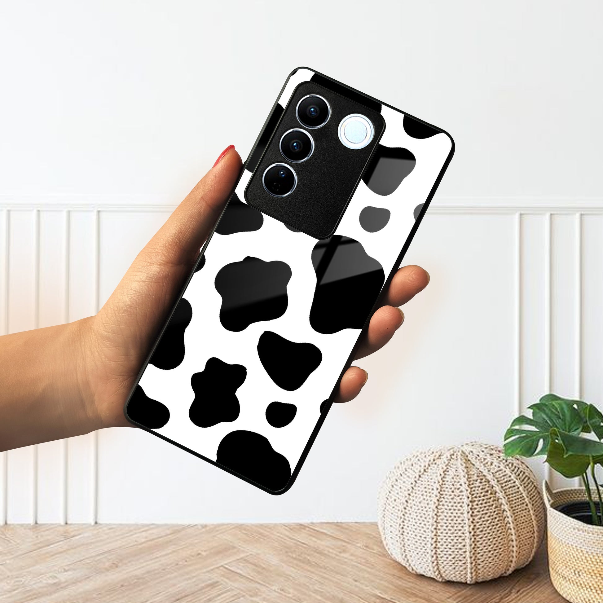 Cow Print Glass Phone Case And Cover For Vivo ShopOnCliQ