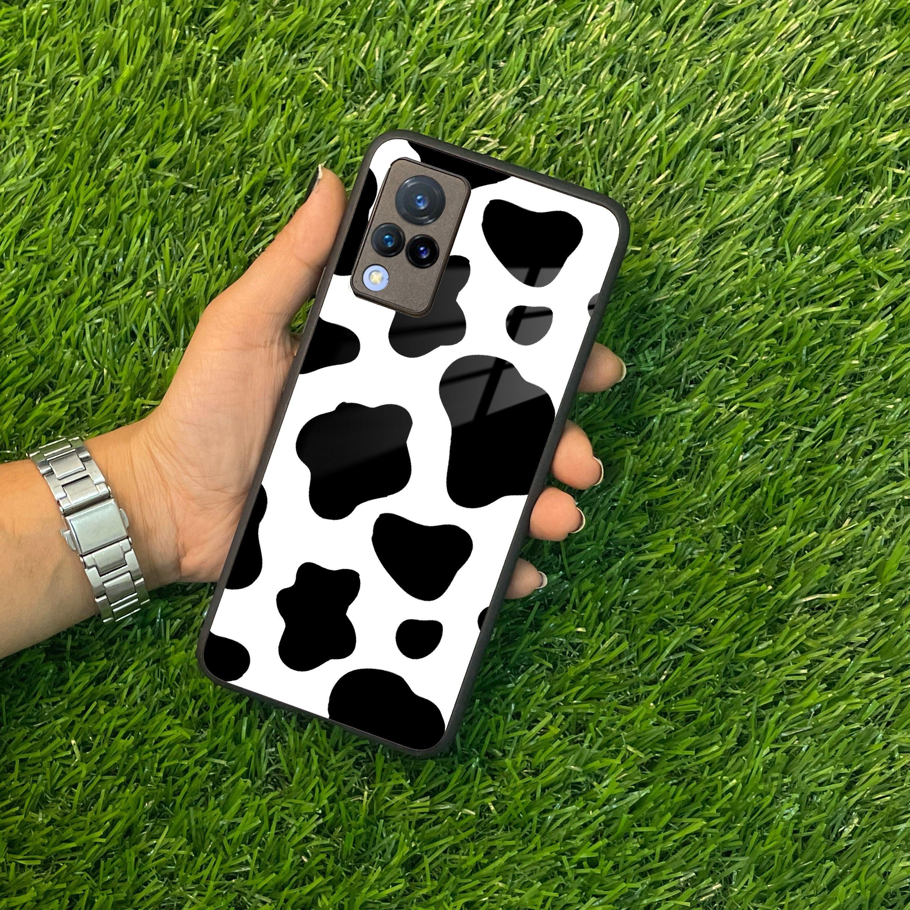 Cow Print Glass Phone Case And Cover For Vivo - ShopOnCliQ
