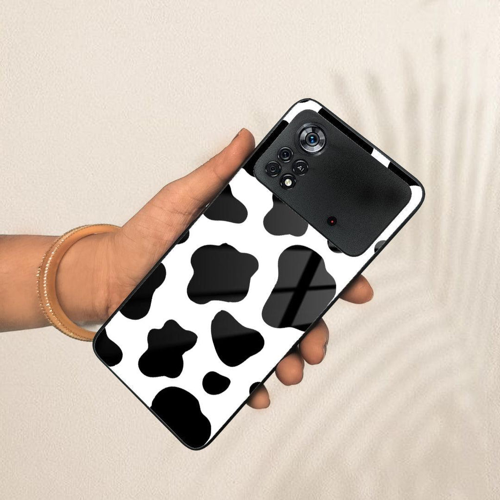 Cow Print Glass Phone Case And Cover for Poco - ShopOnCliQ