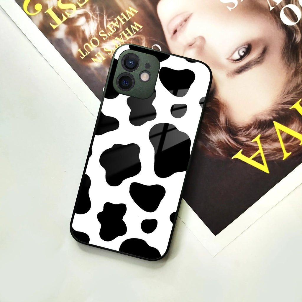 Cow Print Glass Phone Case Cover For iPhone - ShopOnCliQ