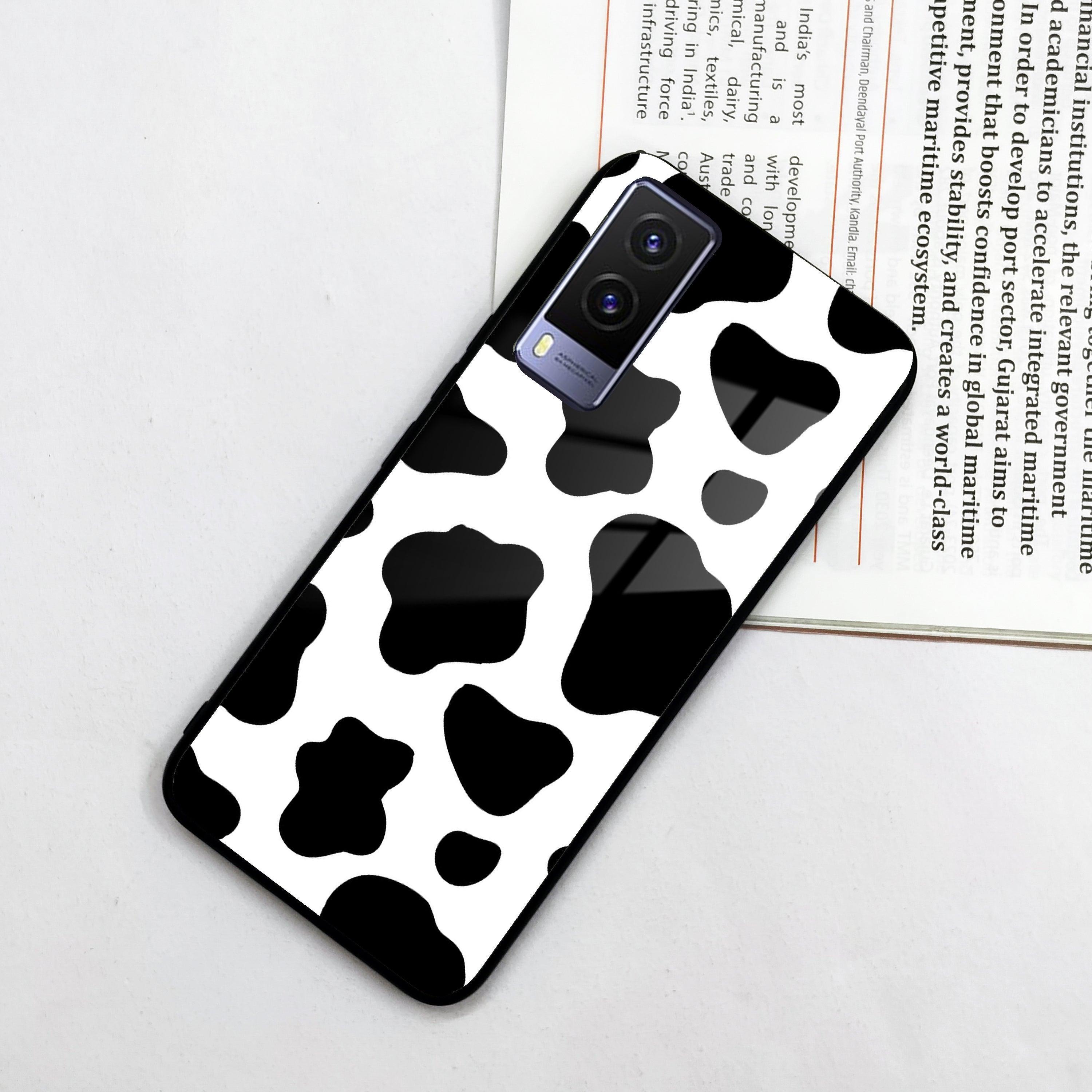 Cow Print Glass Phone Case And Cover For Vivo - ShopOnCliQ