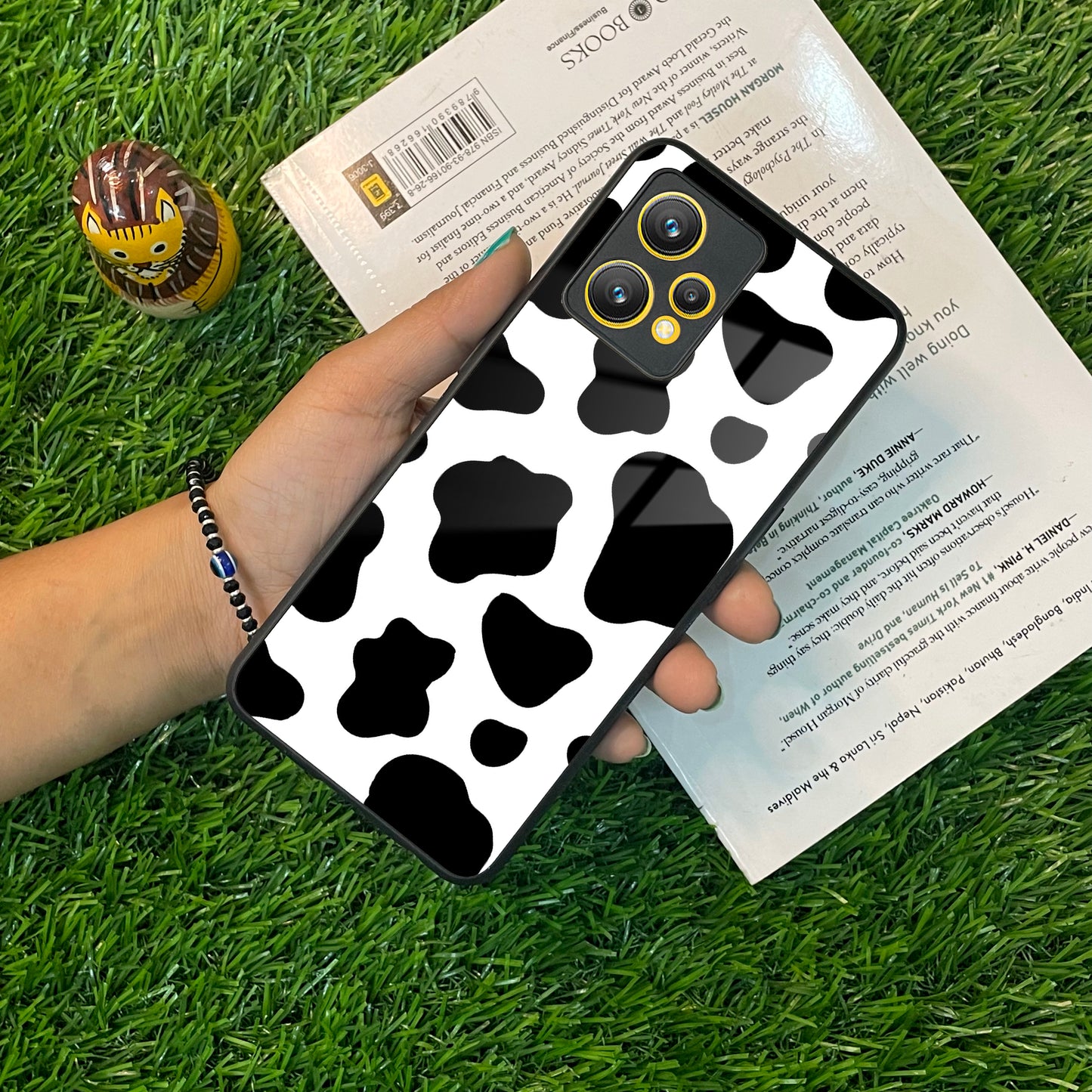 Cow Print Glass Phone Case And Cover For Realme/Narzo