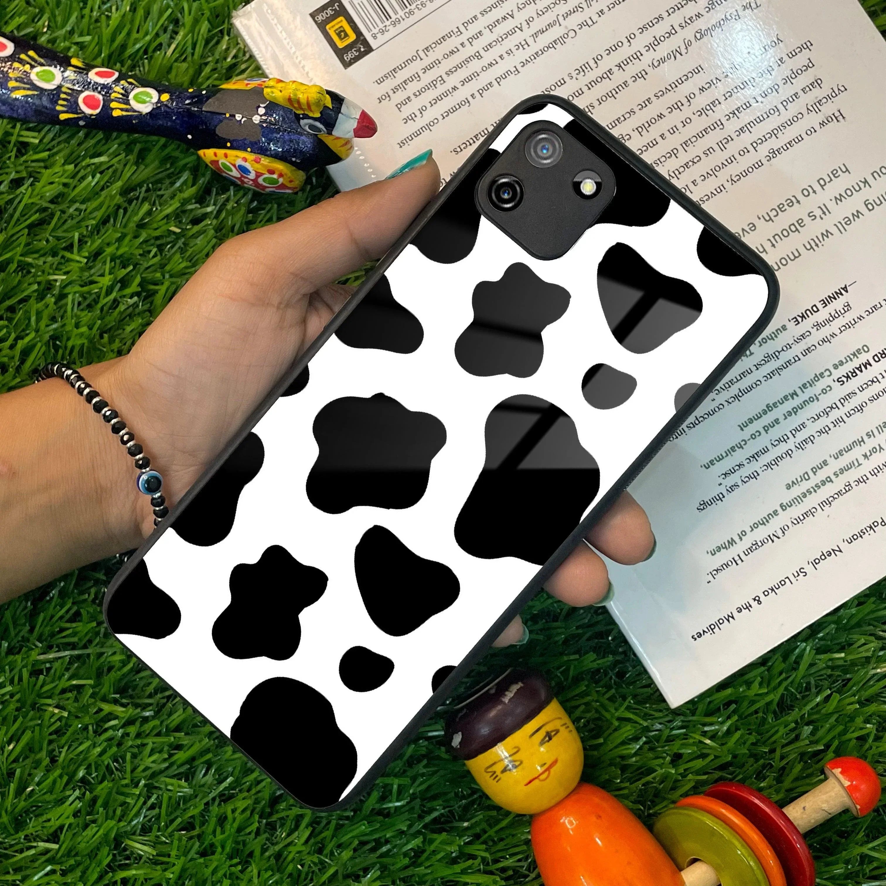 Cow Print Glass Phone Case And Cover For Realme/Narzo - ShopOnCliQ