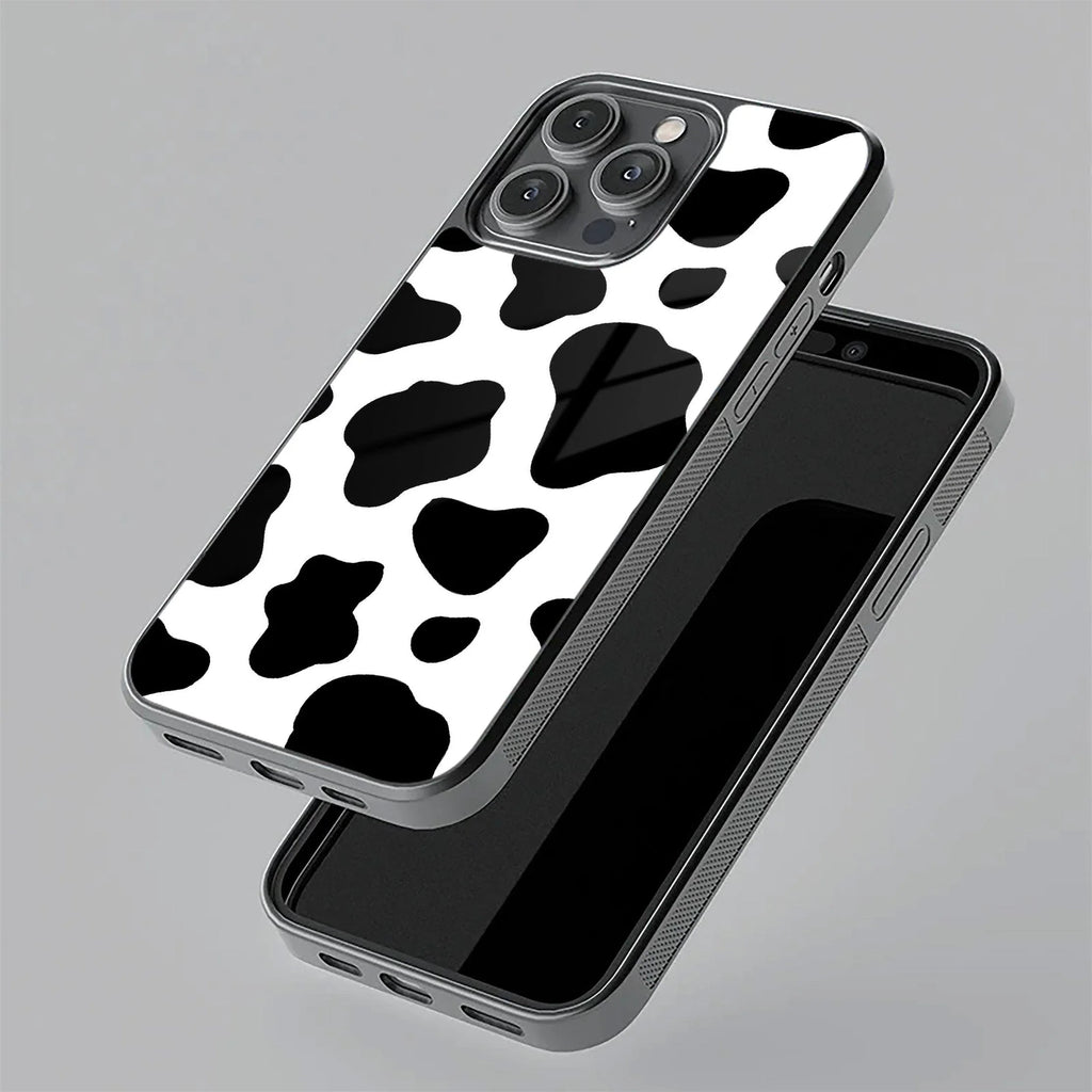 Cow Print Glass Phone Case And Cover For iQOO - ShopOnCliQ