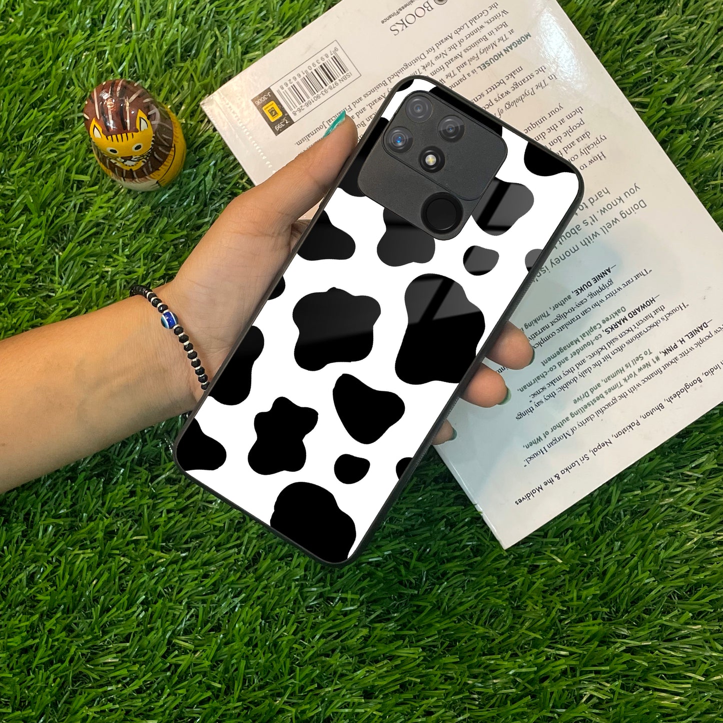 Cow Print Glass Phone Case And Cover For Realme/Narzo