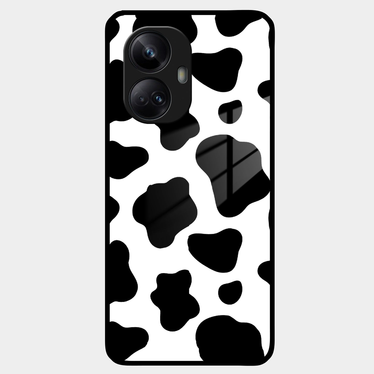 Cow Print Glass Phone Case And Cover For Realme/Narzo