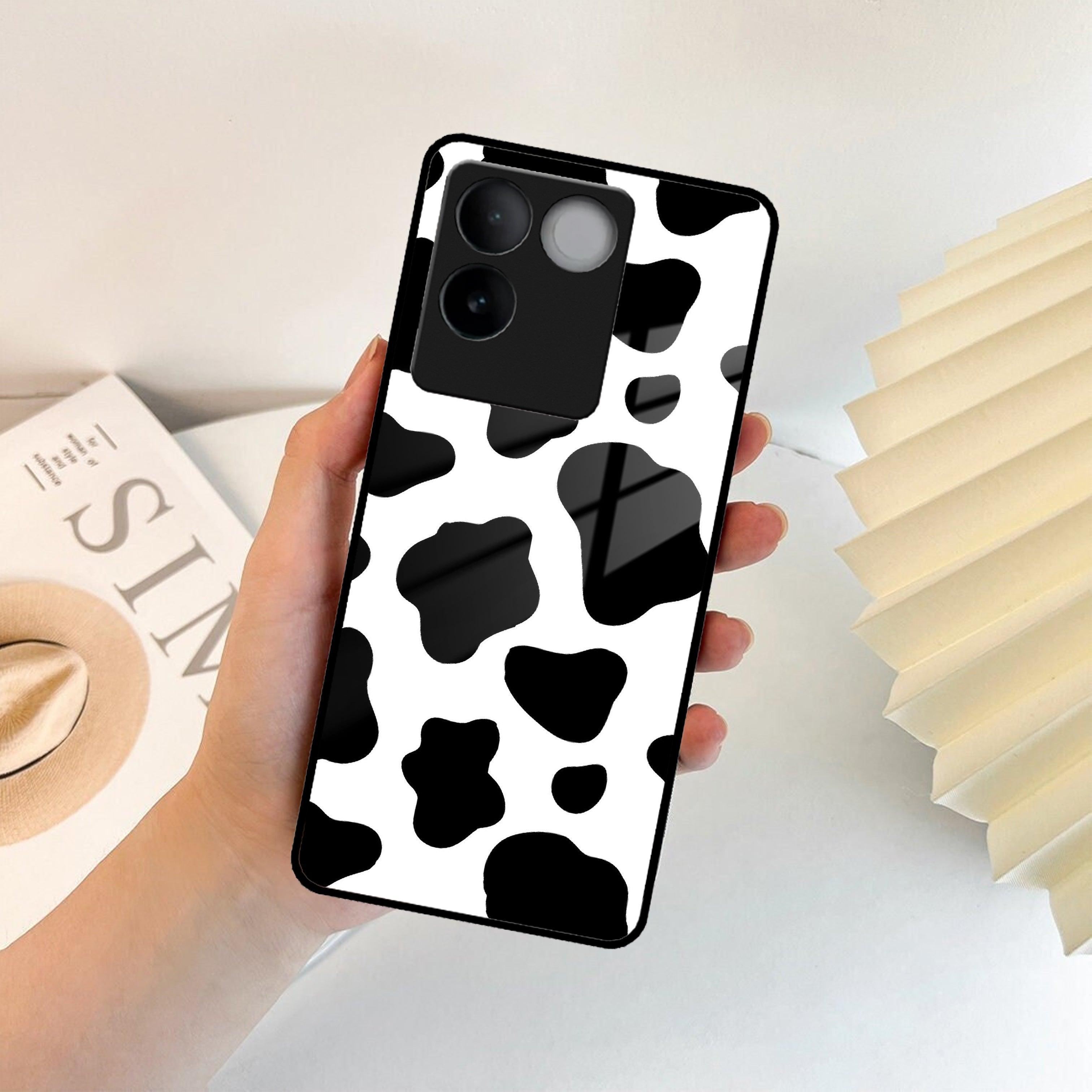 Cow Print Glass Phone Case And Cover For Vivo - ShopOnCliQ