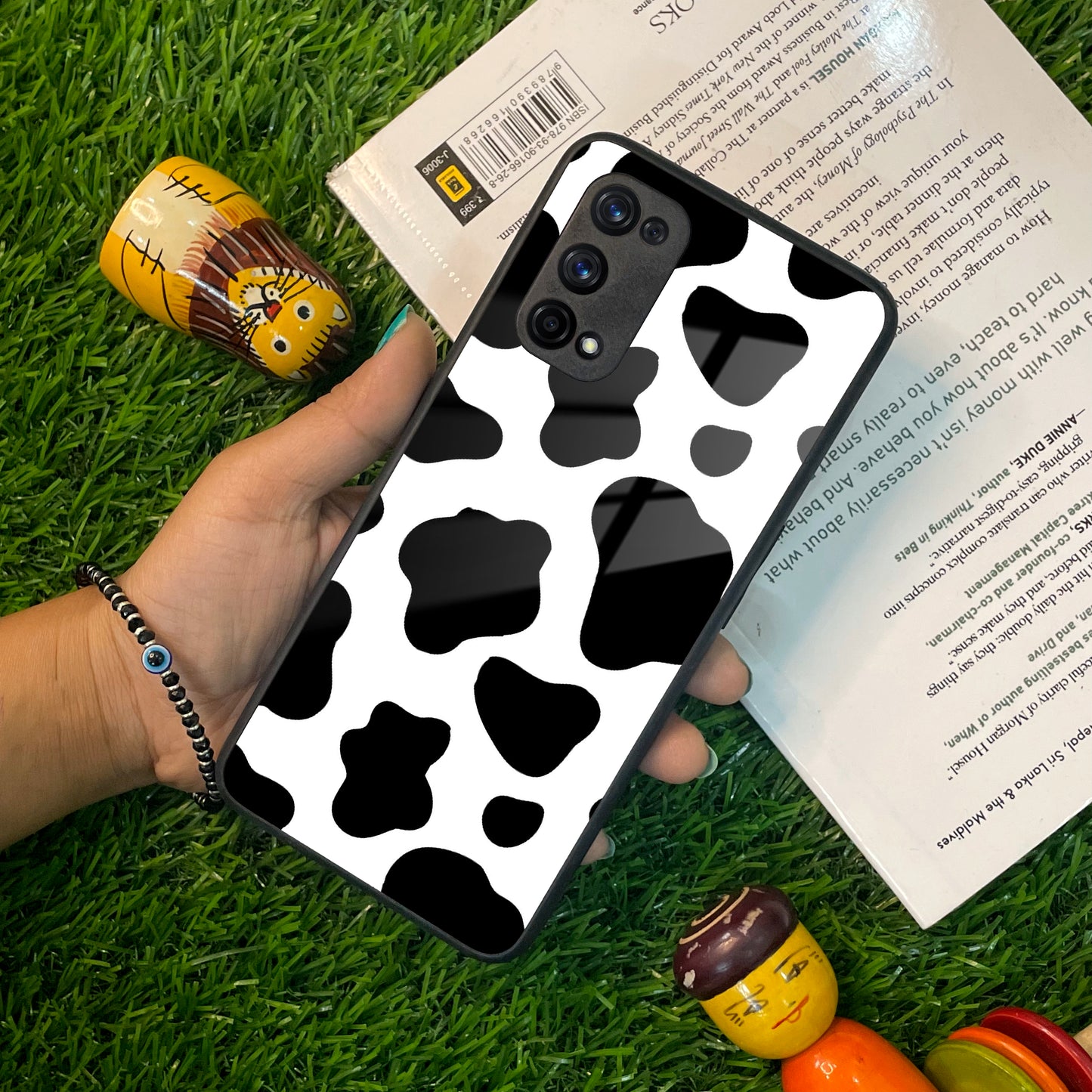 Cow Print Glass Phone Case And Cover For Realme/Narzo