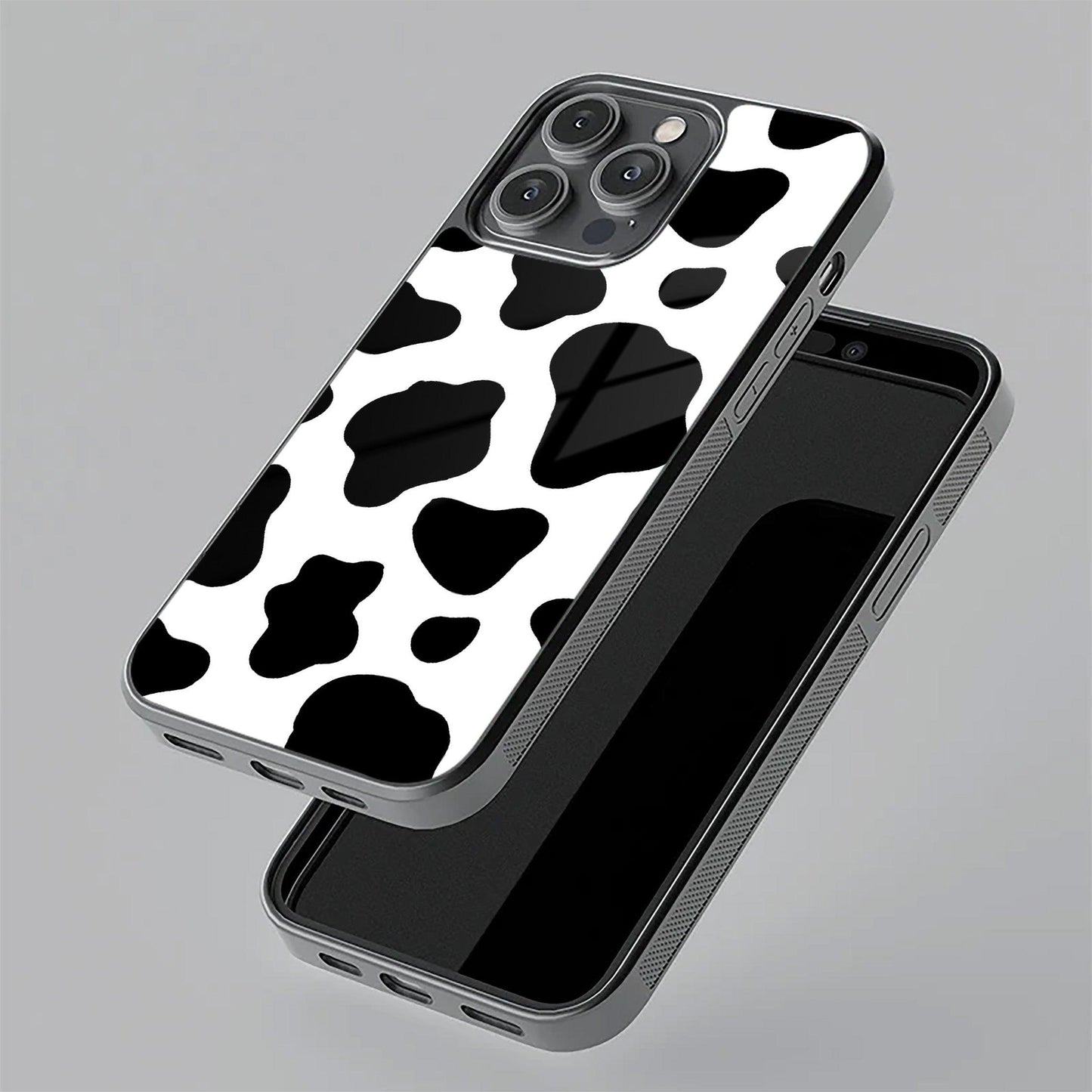 Cow Print Glass Phone Case And Cover For Vivo