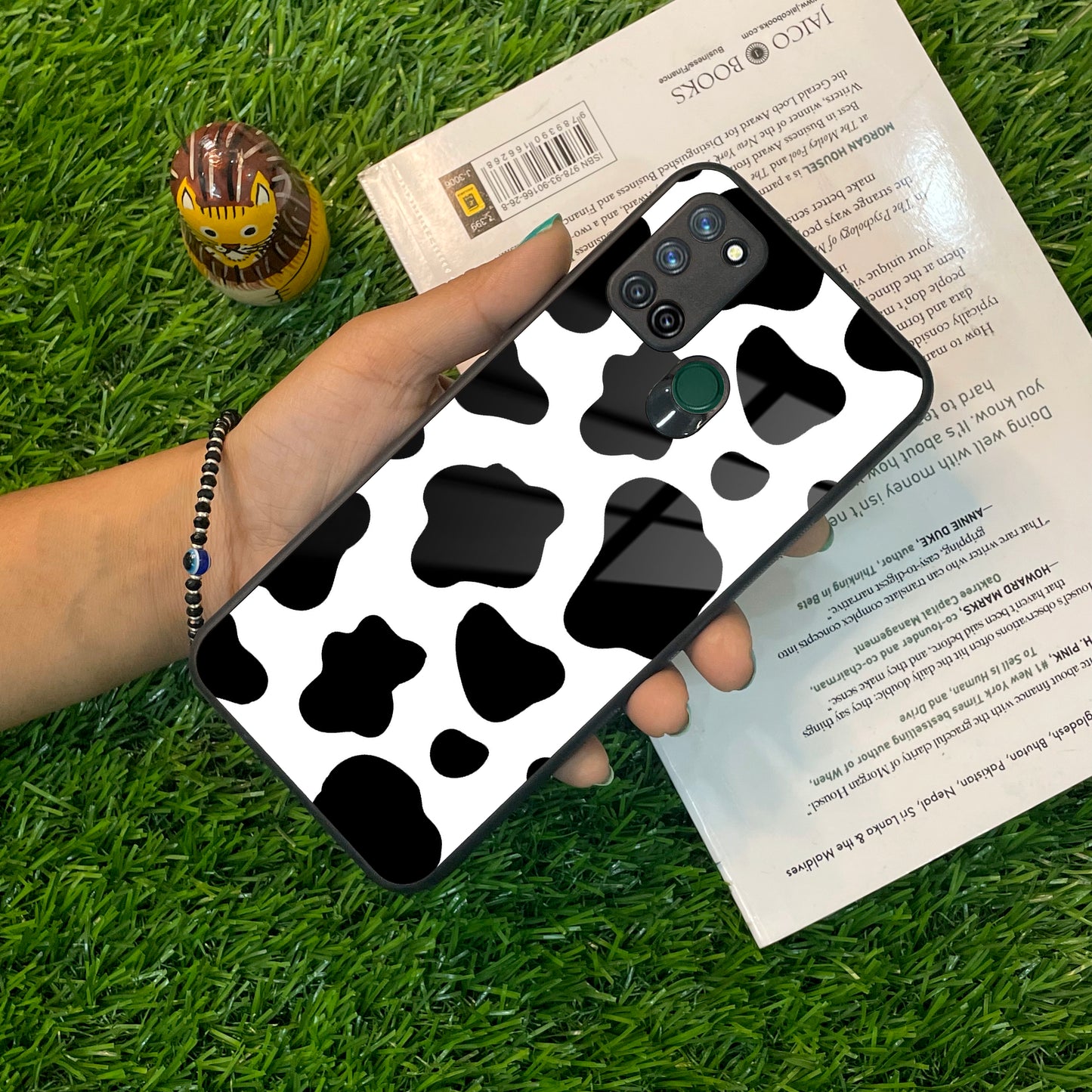 Cow Print Glass Phone Case And Cover For Realme/Narzo