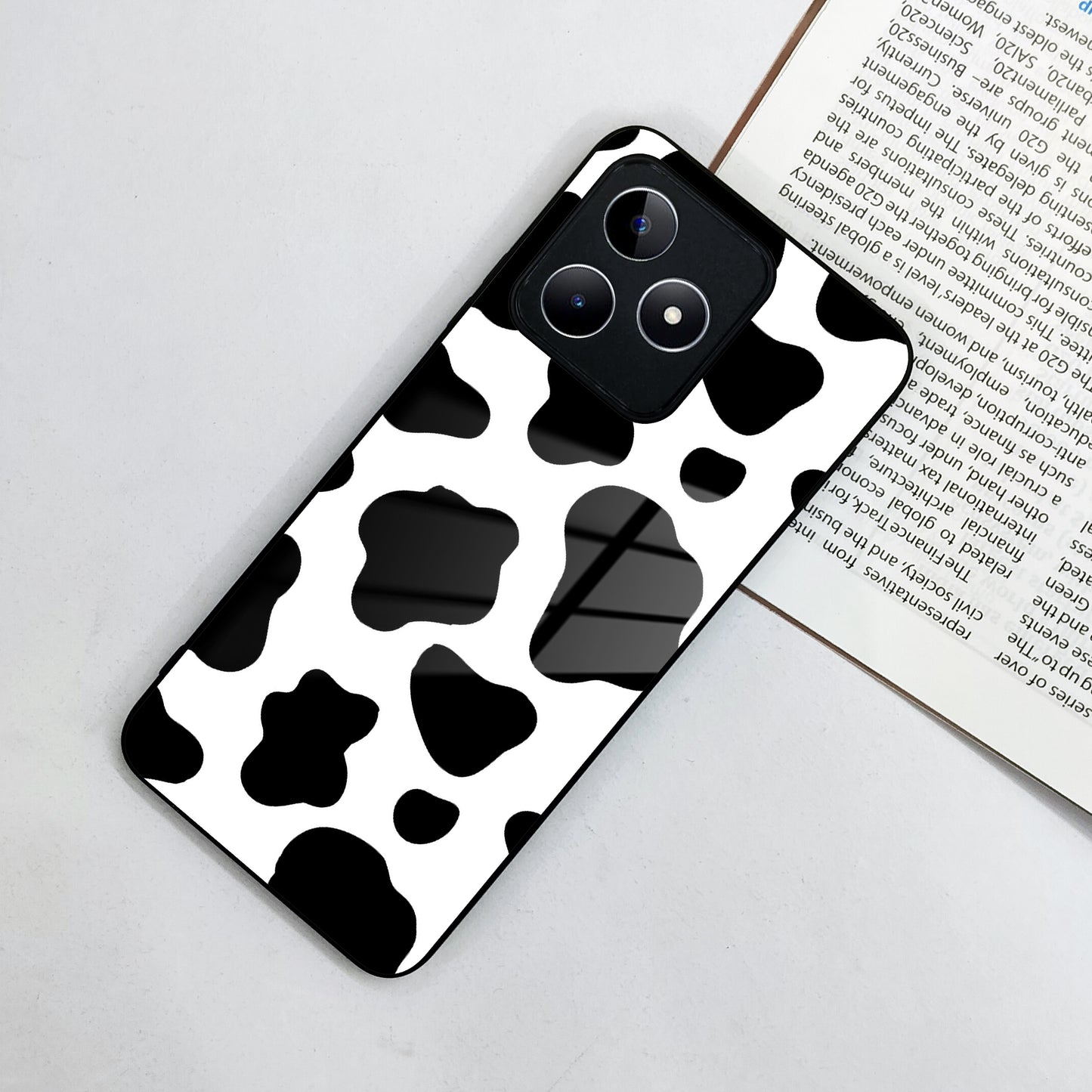 Cow Print Glass Phone Case And Cover For Realme/Narzo