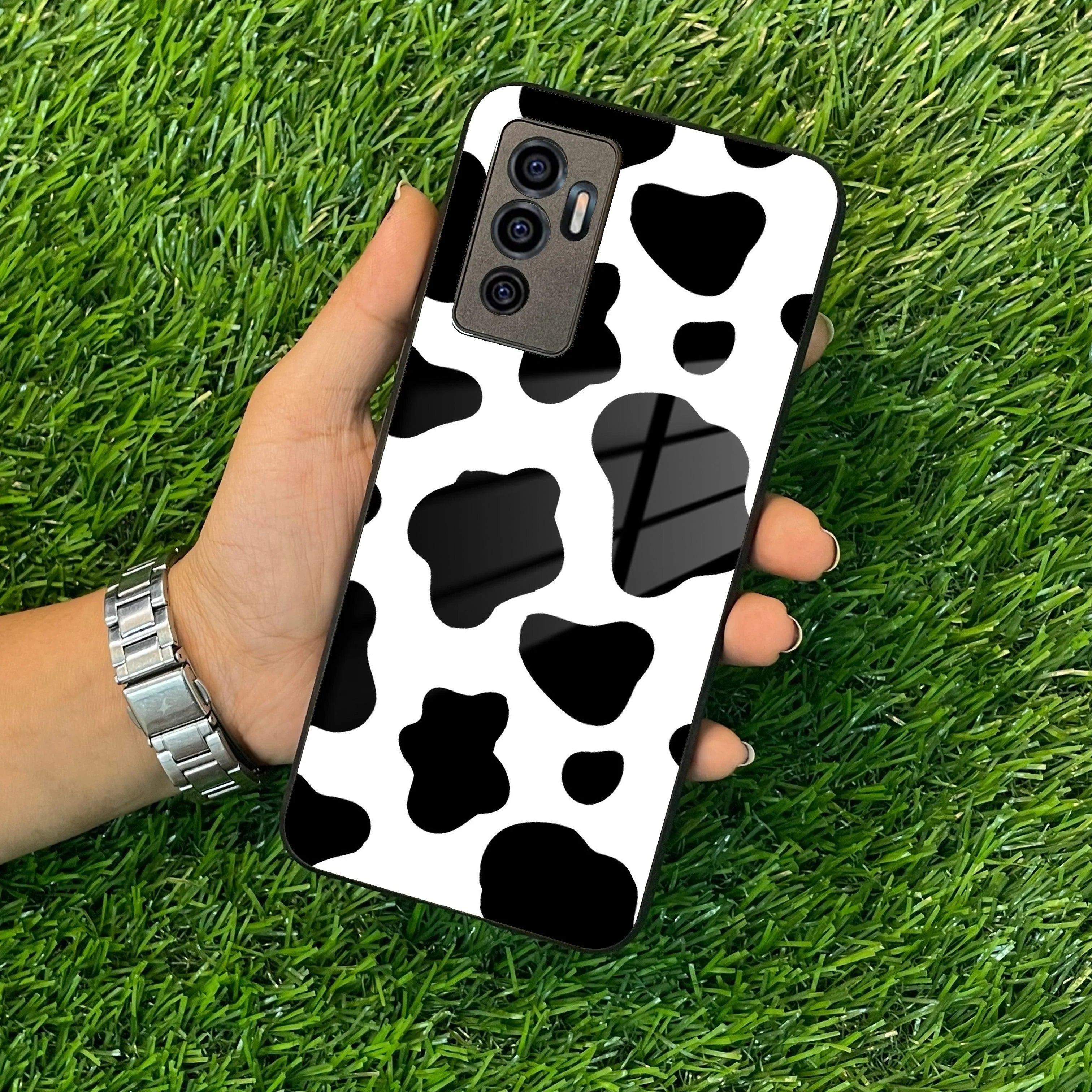 Cow Print Glass Phone Case And Cover For Vivo - ShopOnCliQ