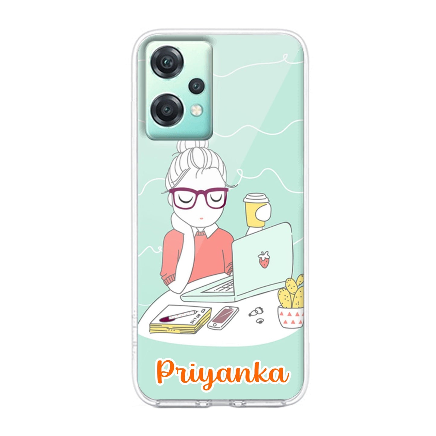 Creator Girl Customize Transparent Silicon Case For OnePlus