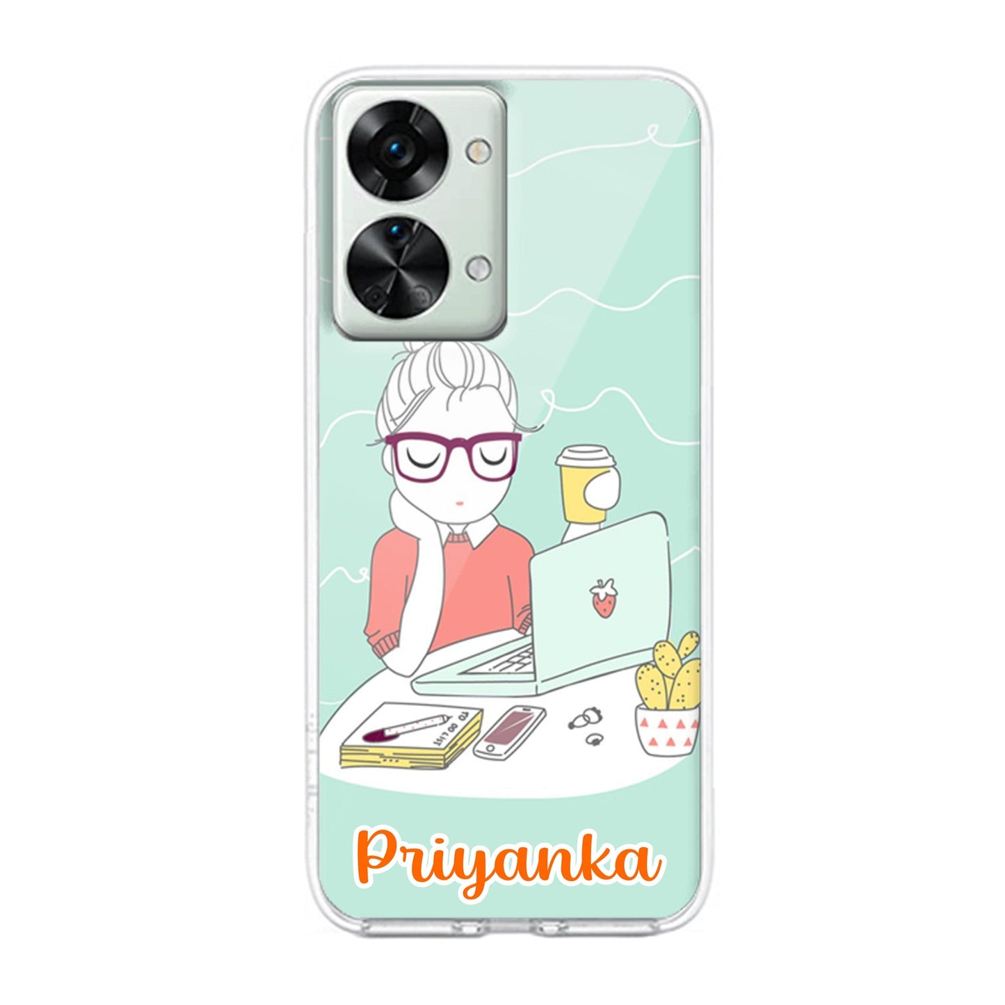 Creator Girl Customize Transparent Silicon Case For OnePlus