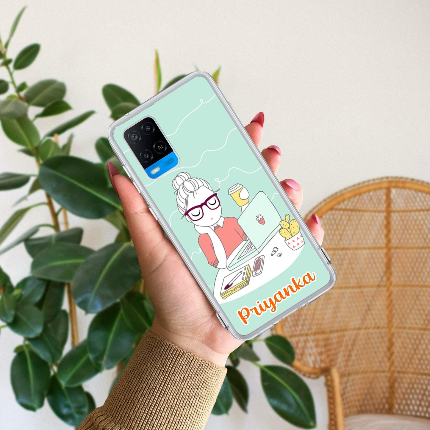 Creator Girl Customize Transparent Silicon Case For Oppo