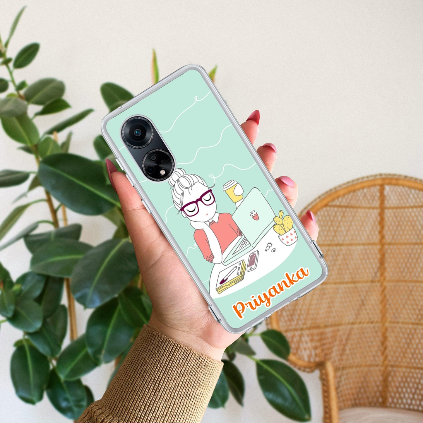 Creator Girl Customize Transparent Silicon Case For Oppo