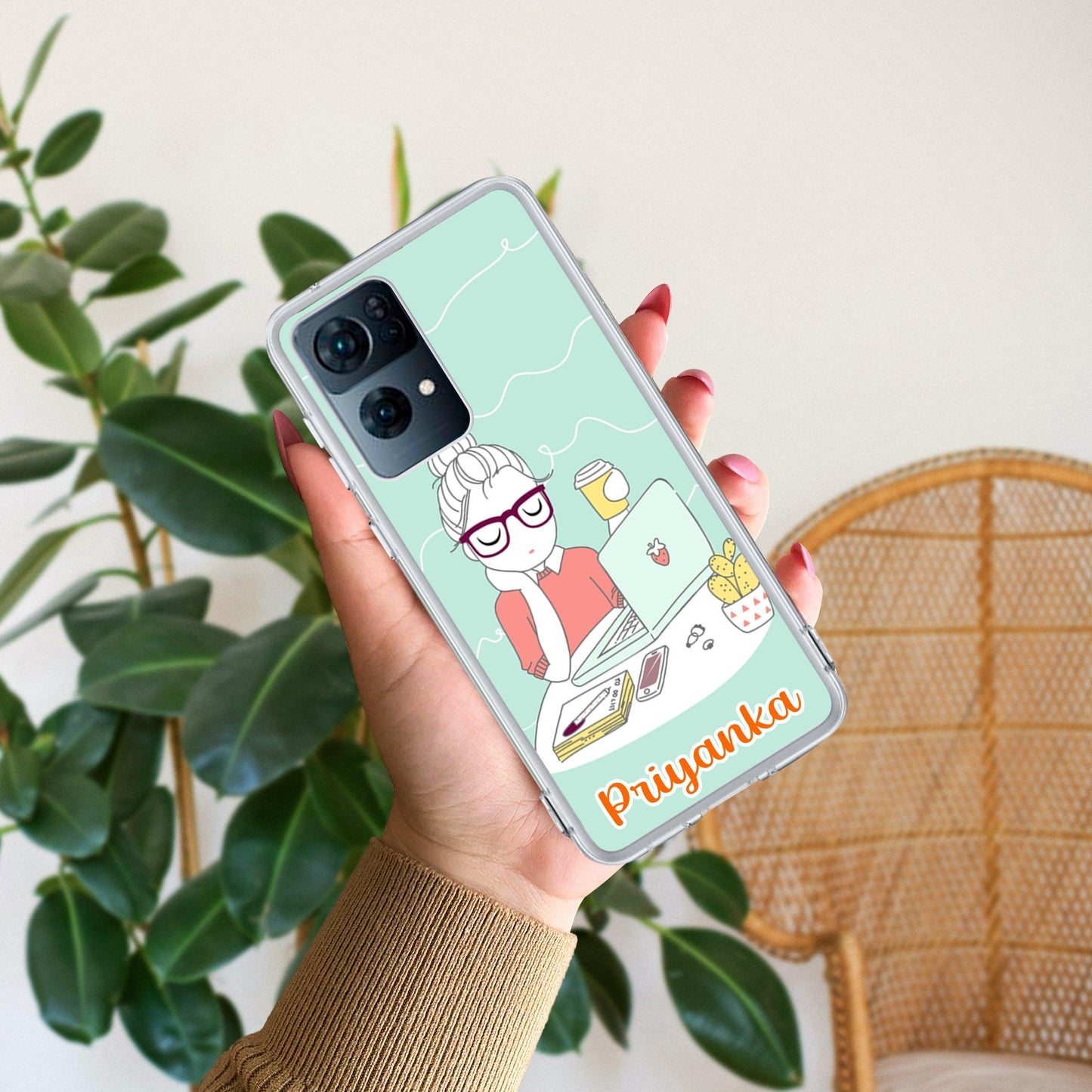Creator Girl Customize Transparent Silicon Case For Oppo